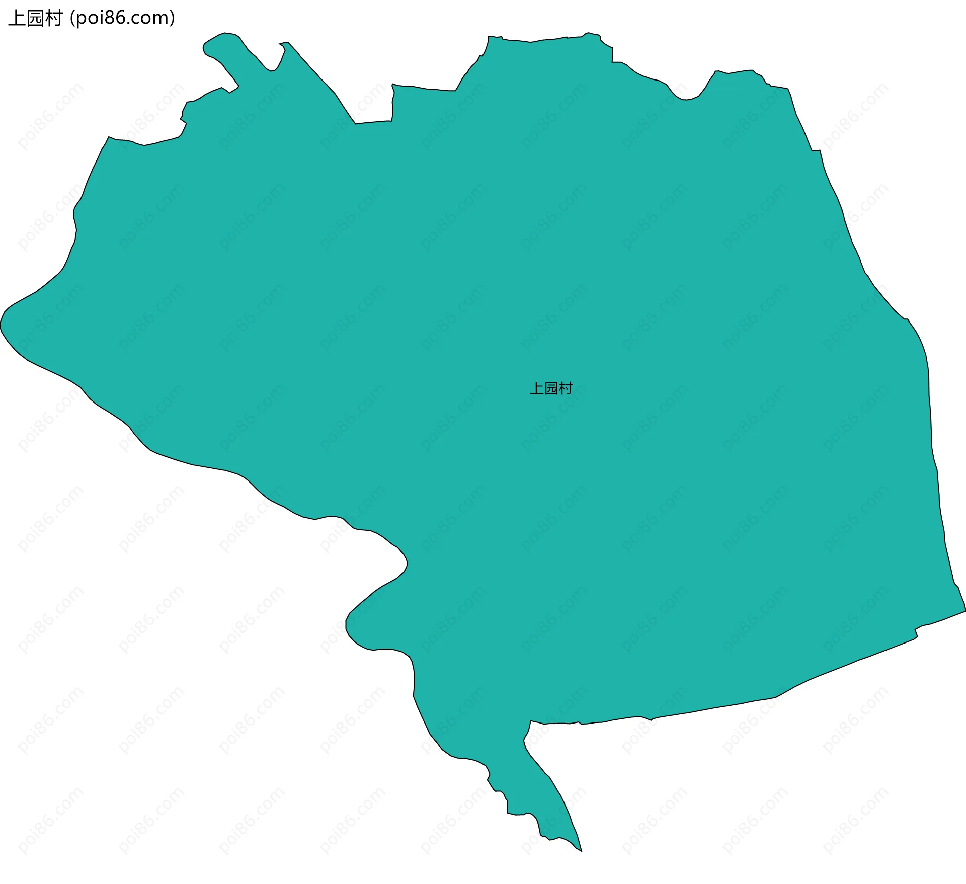 上园村边界地图
