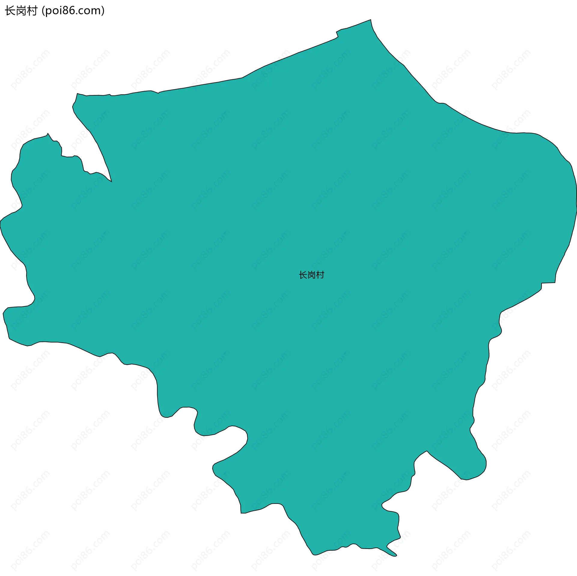 长岗村边界地图