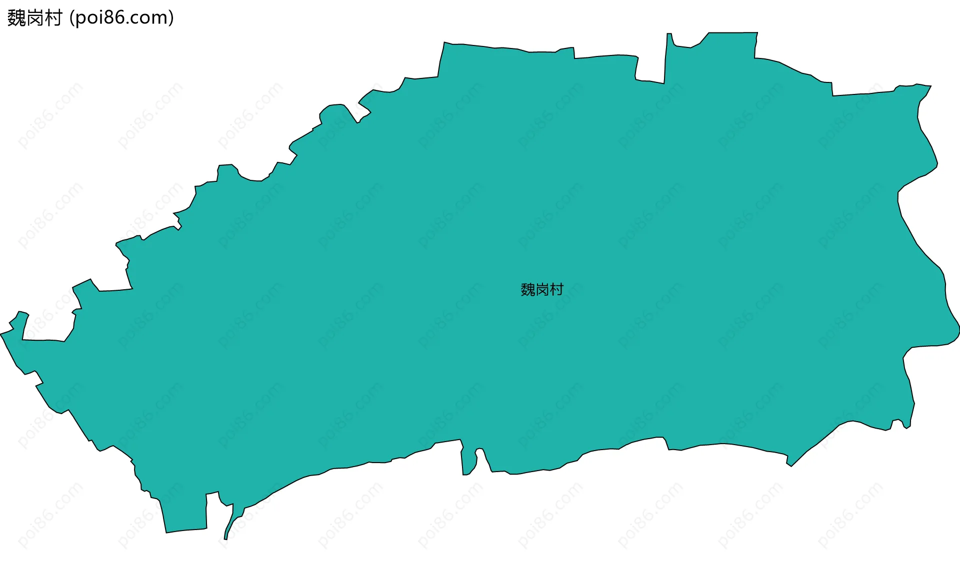 魏岗村边界地图