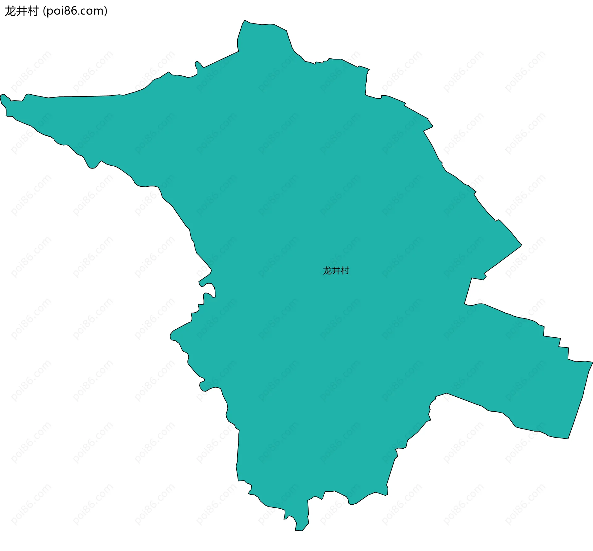 龙井村边界地图