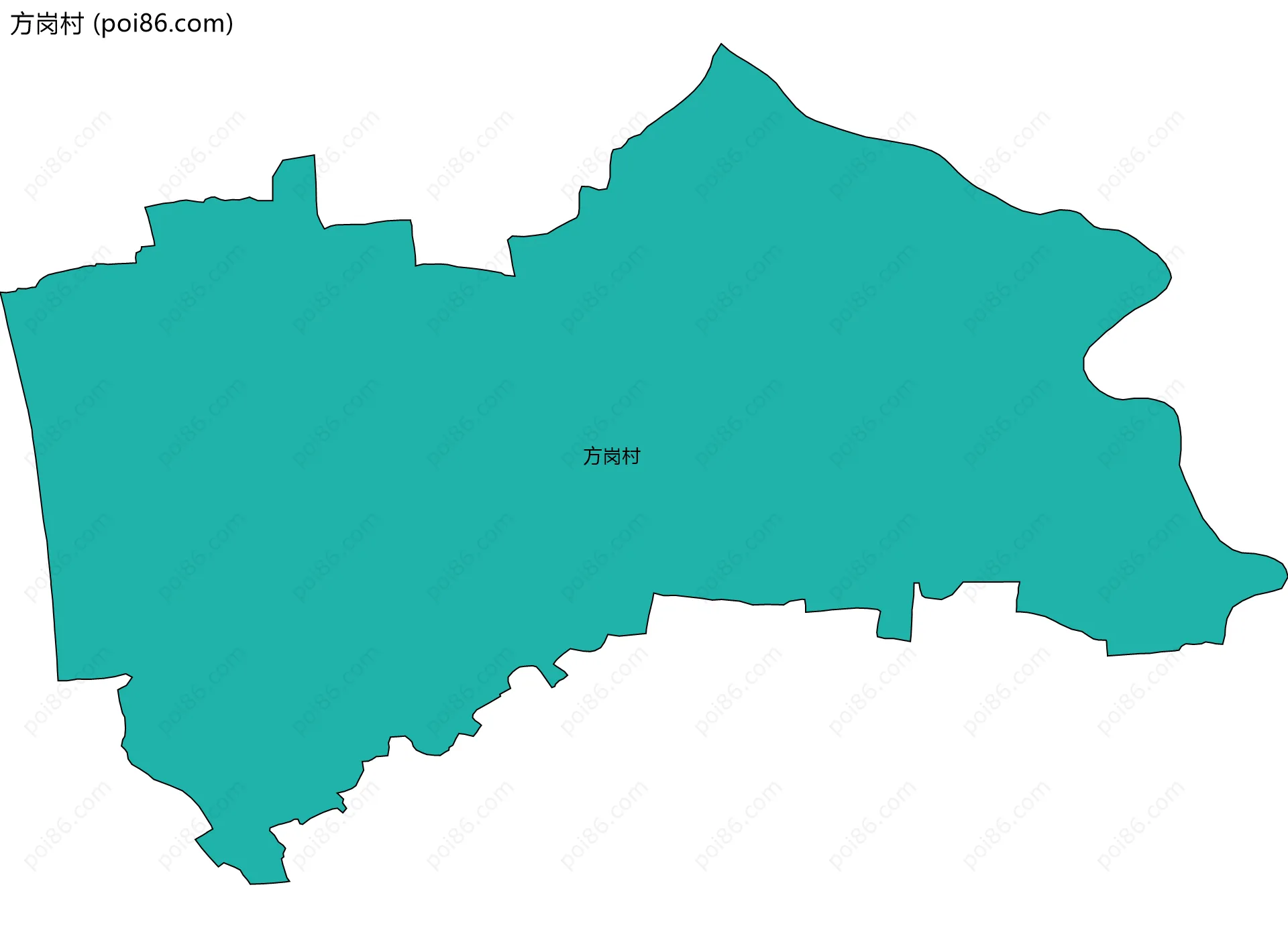 方岗村边界地图