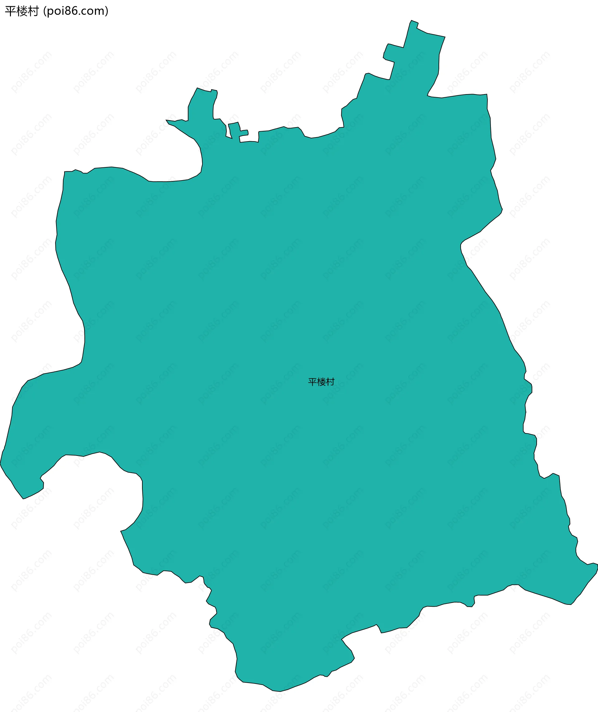 平楼村边界地图