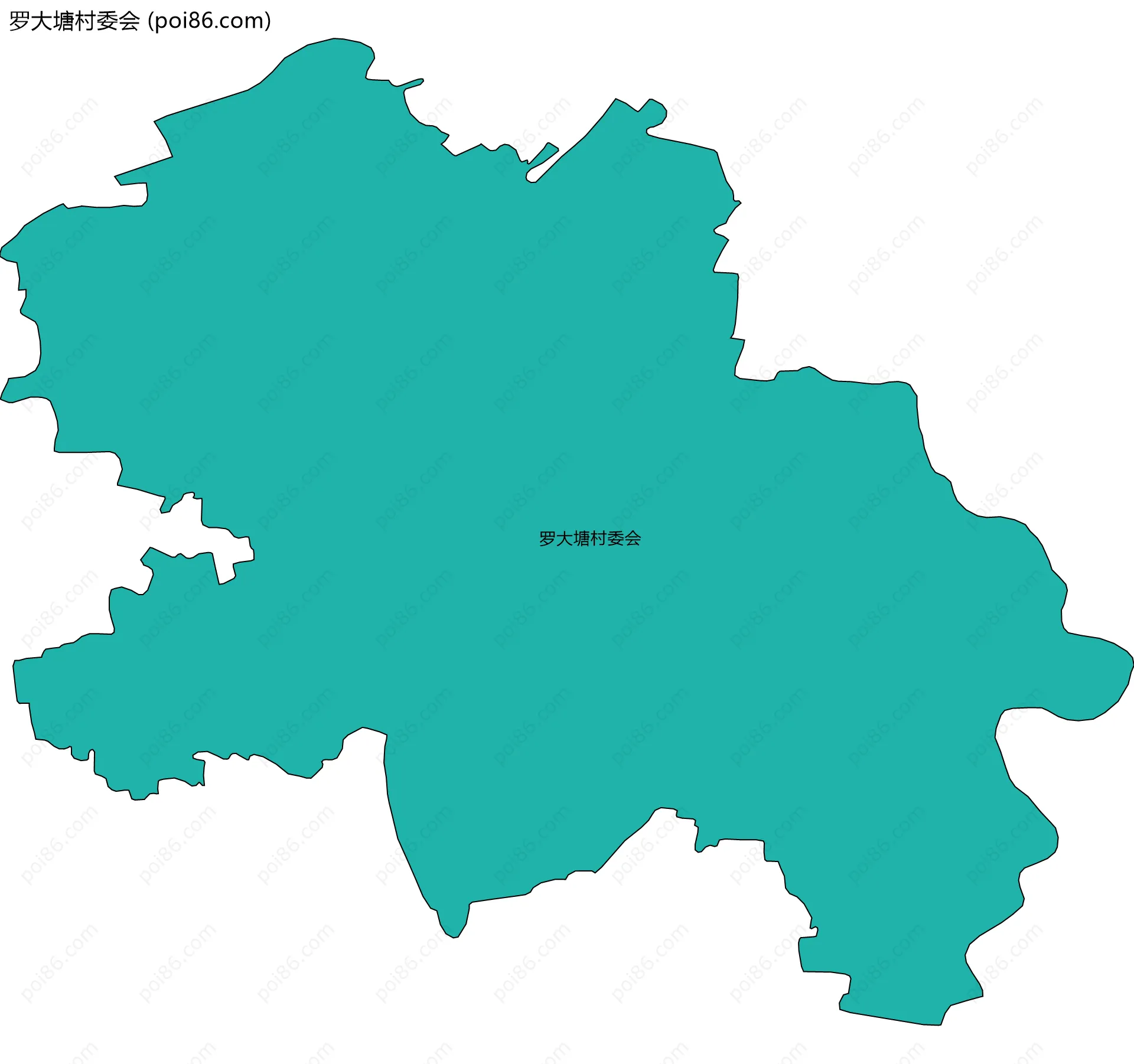 罗大塘村委会边界地图