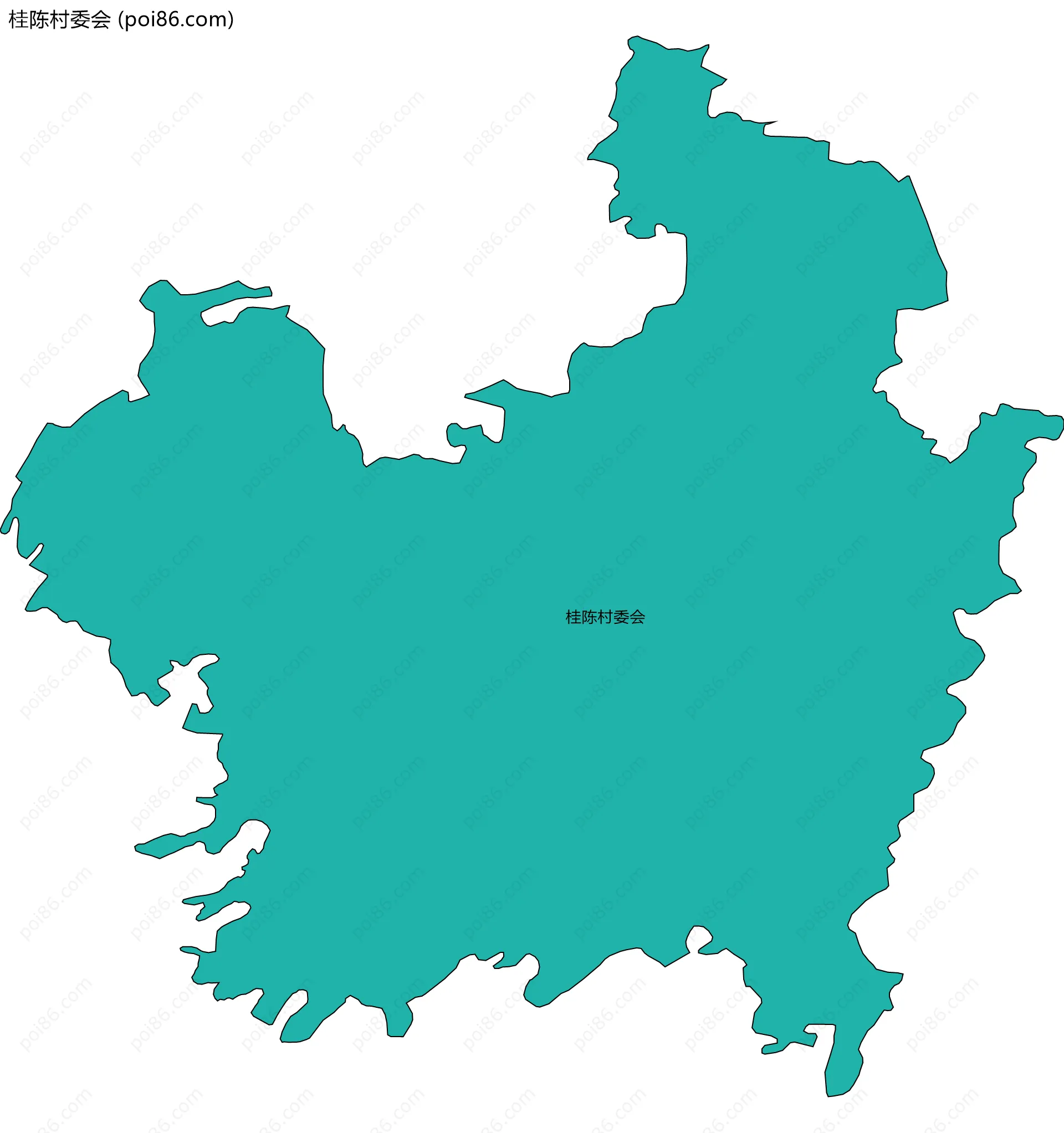 桂陈村委会边界地图