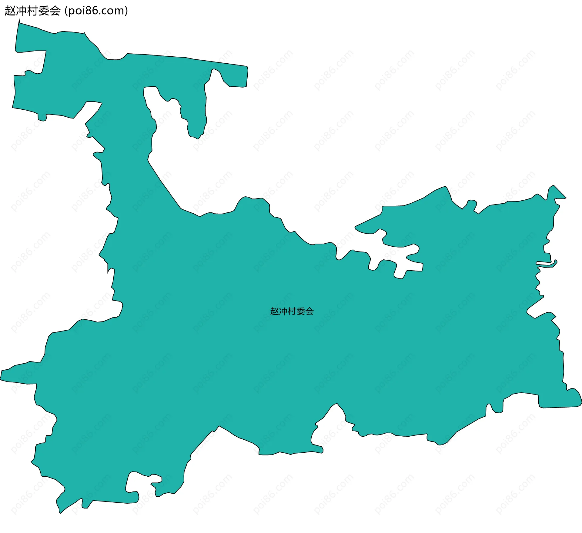 赵冲村委会边界地图