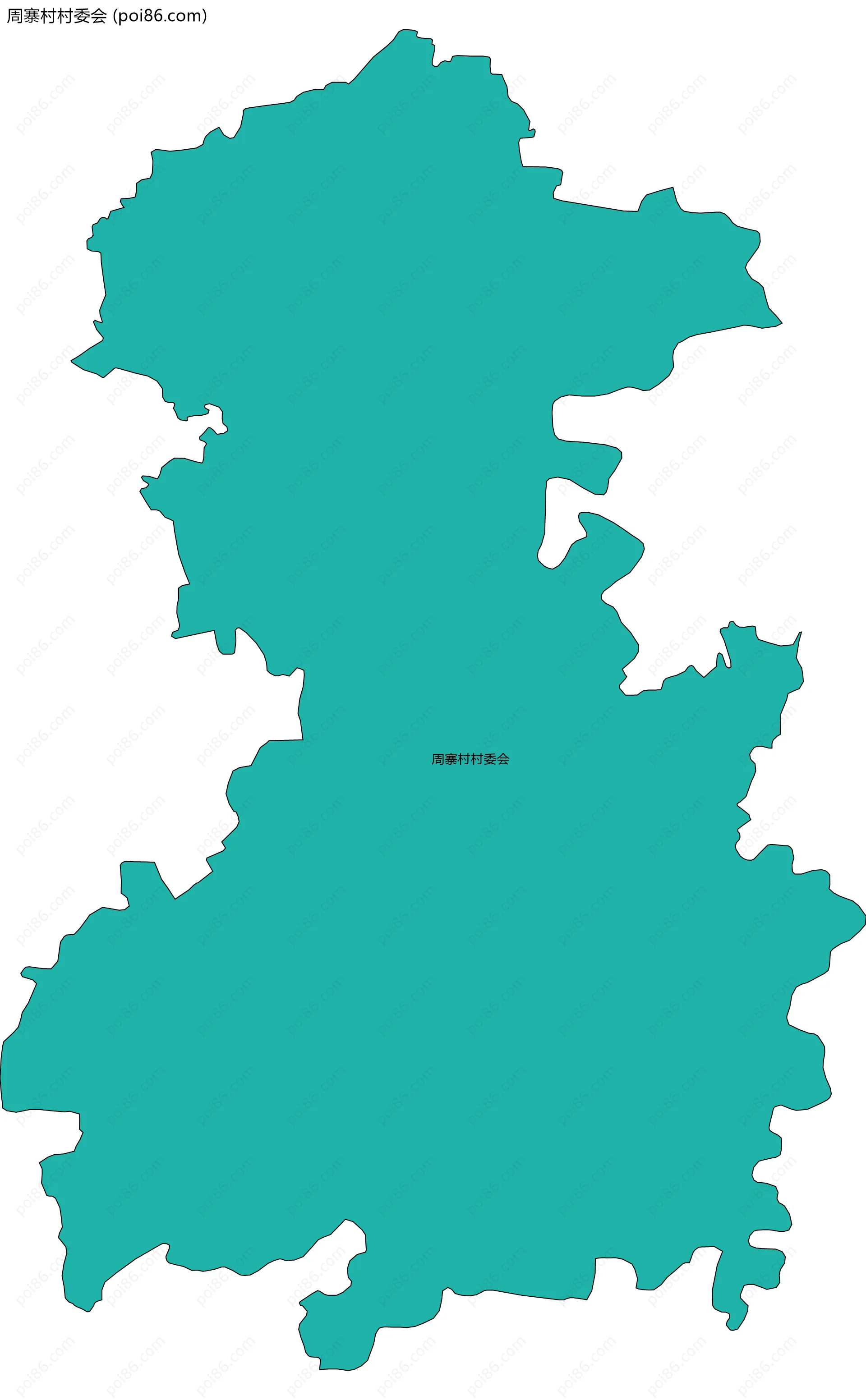 周寨村村委会边界地图