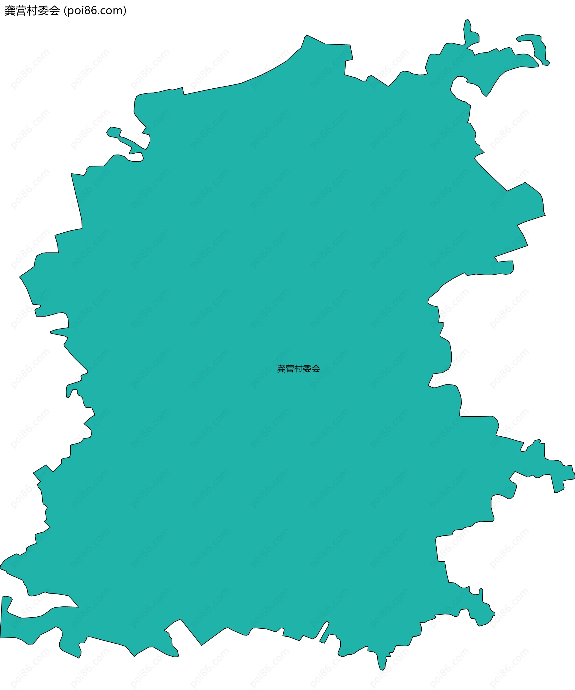 龚营村委会边界地图