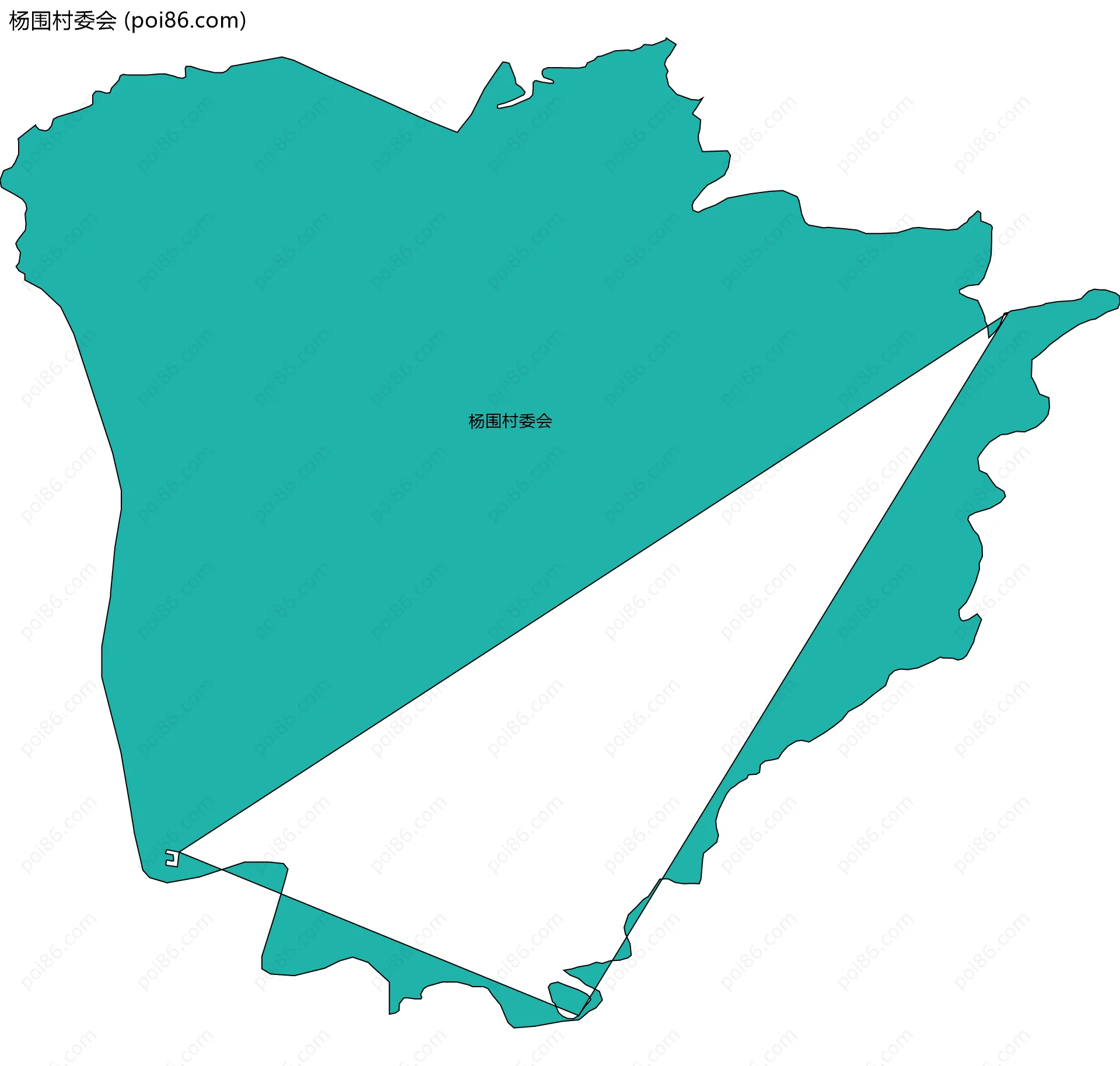 杨围村委会边界地图
