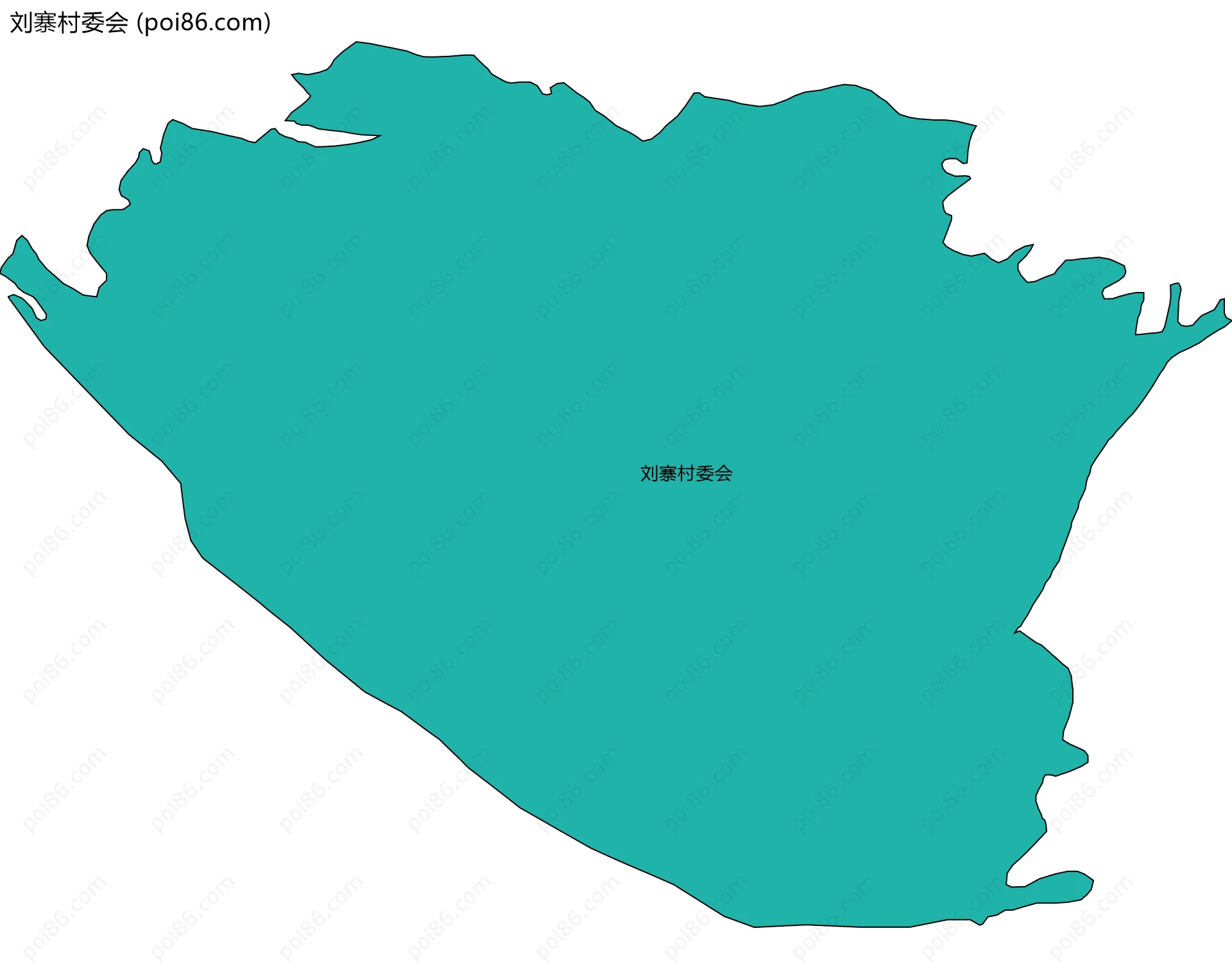 刘寨村委会边界地图