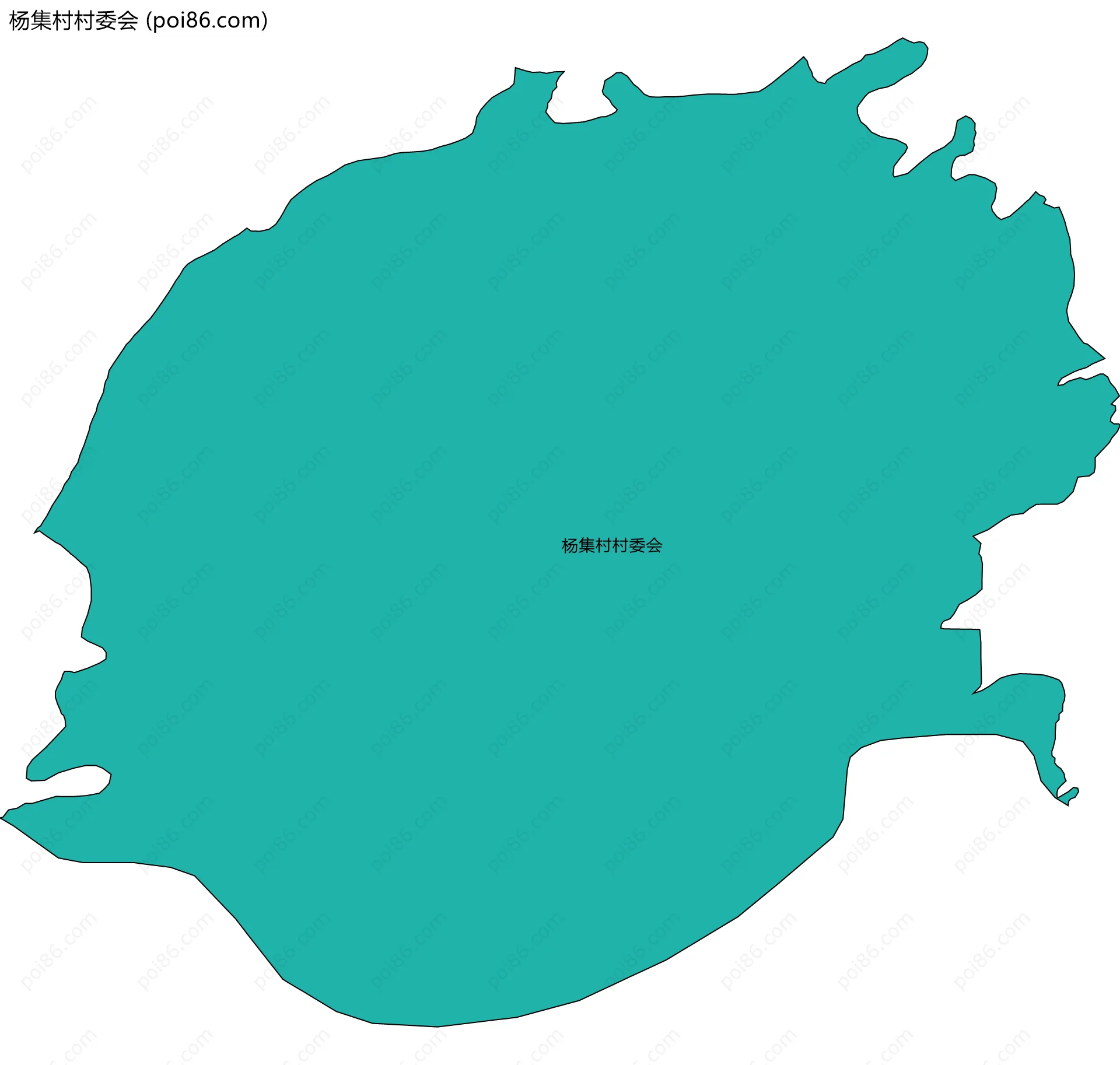 杨集村村委会边界地图