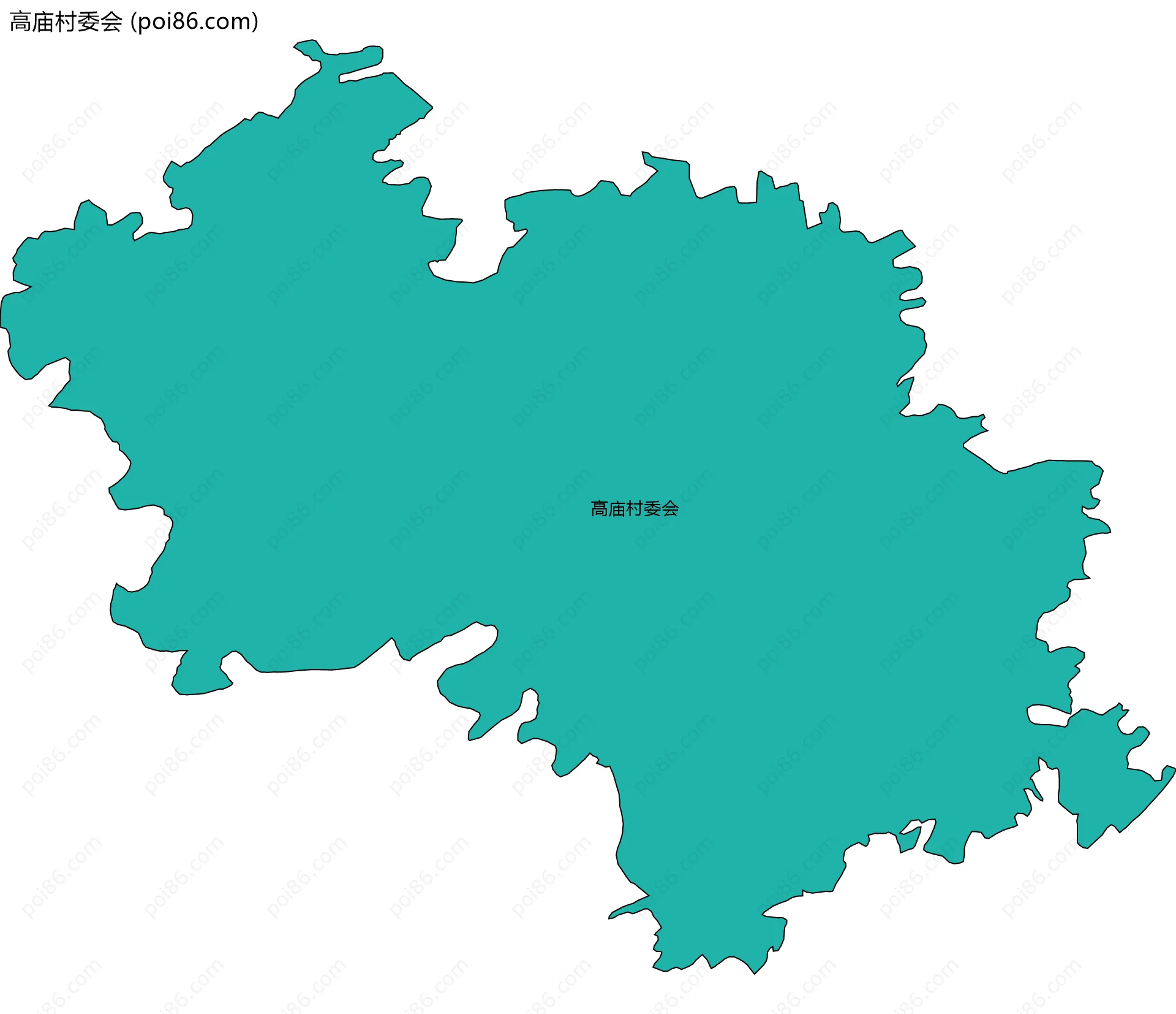 高庙村委会边界地图