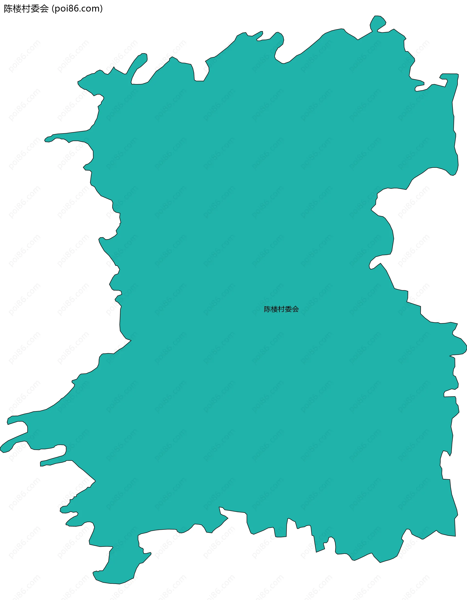 陈楼村委会边界地图