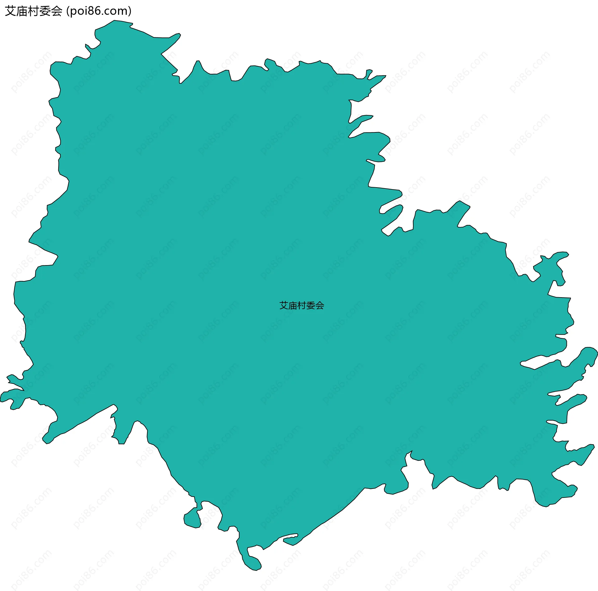 艾庙村委会边界地图