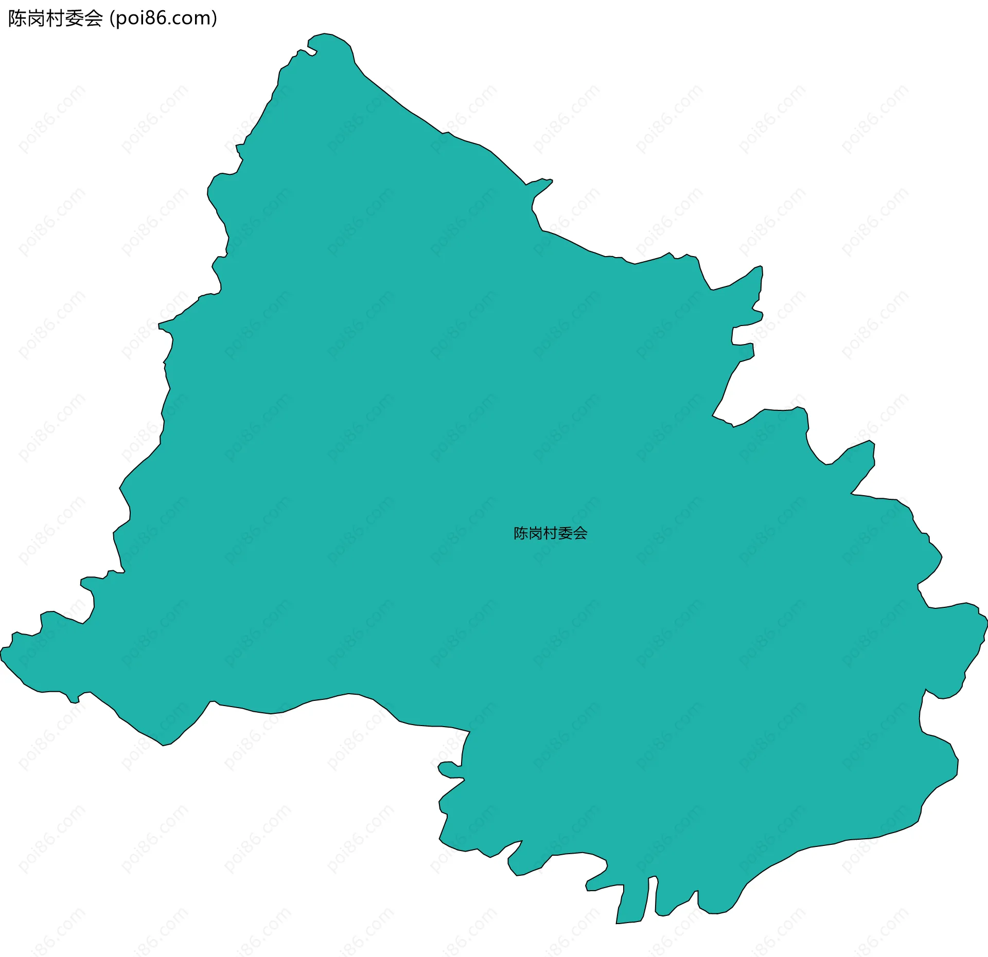 陈岗村委会边界地图