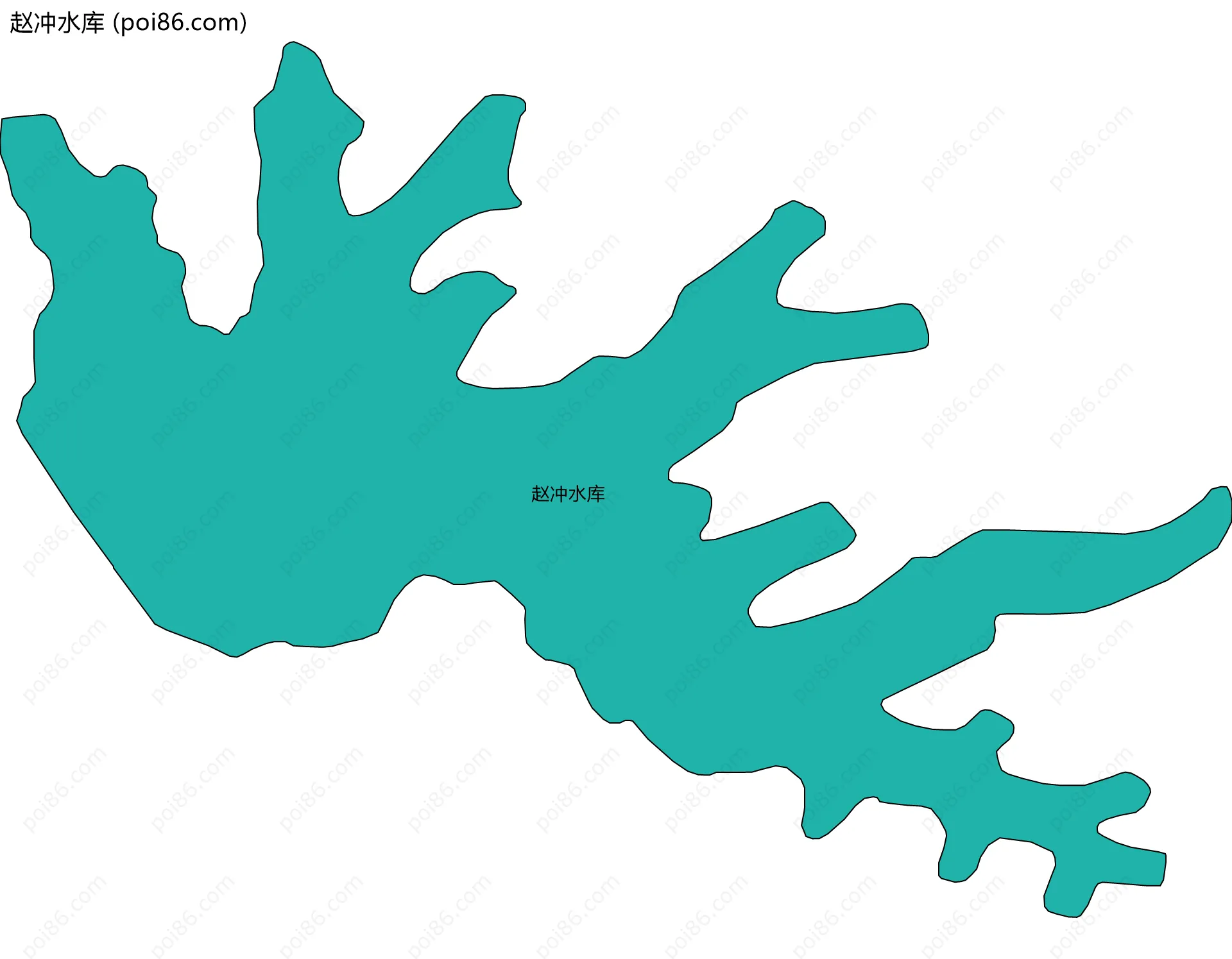 赵冲水库边界地图