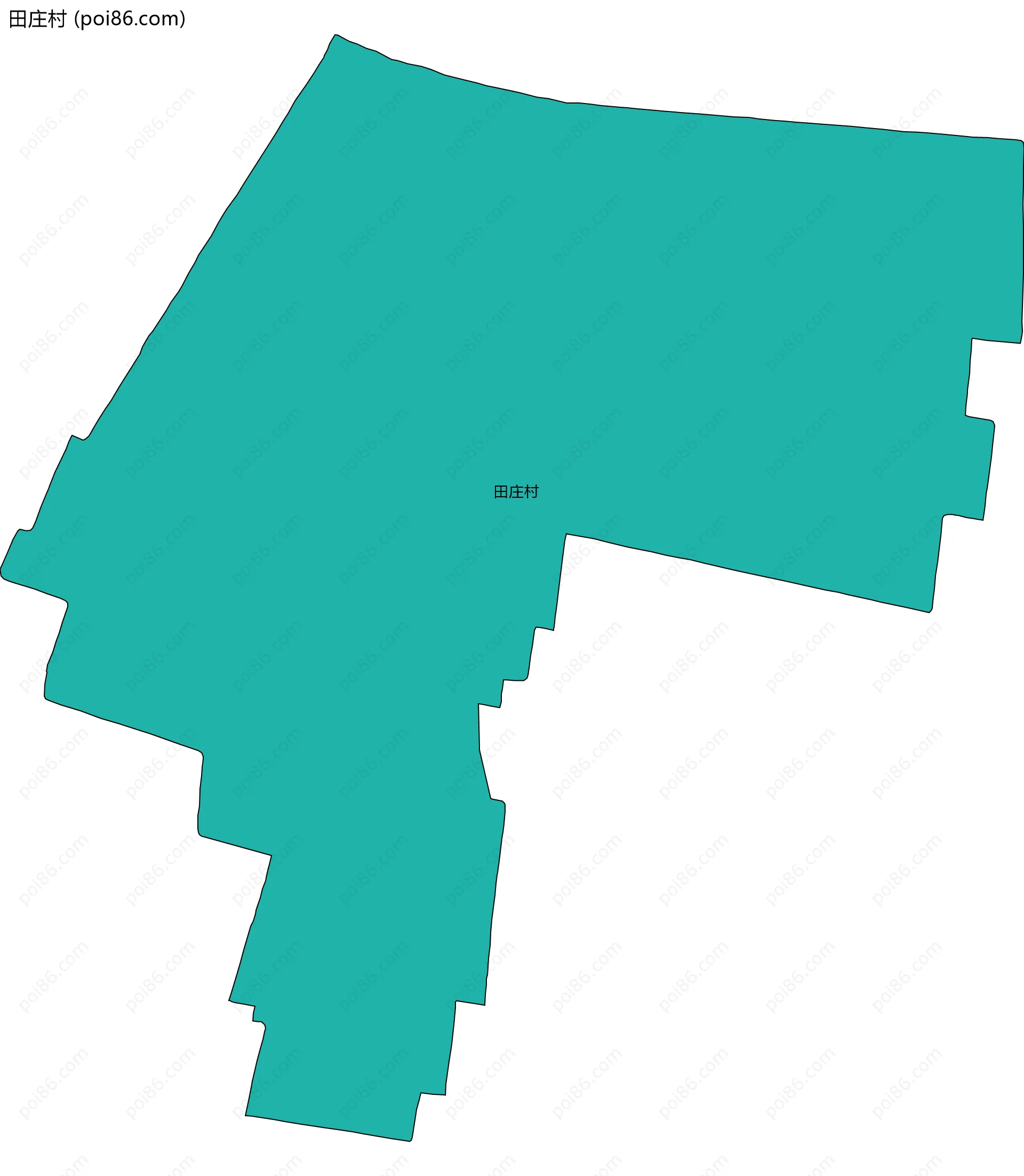 田庄村边界地图
