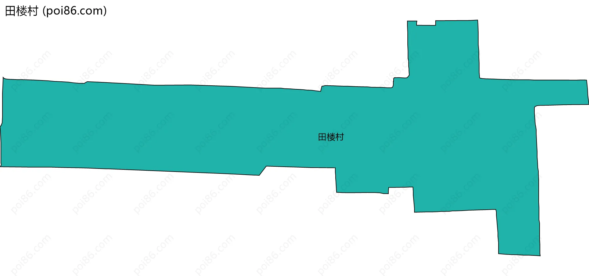 田楼村边界地图