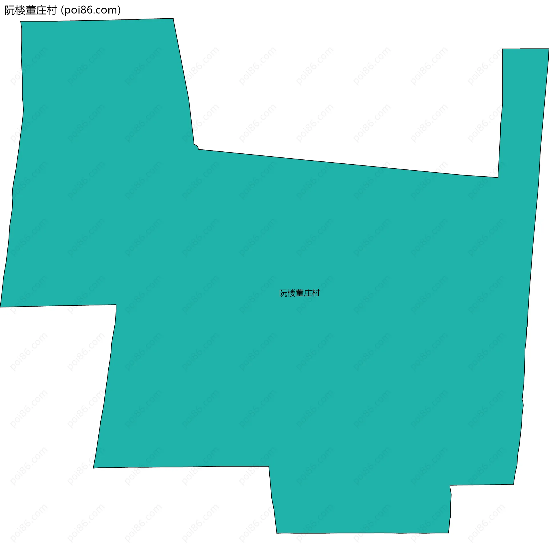 阮楼董庄村边界地图