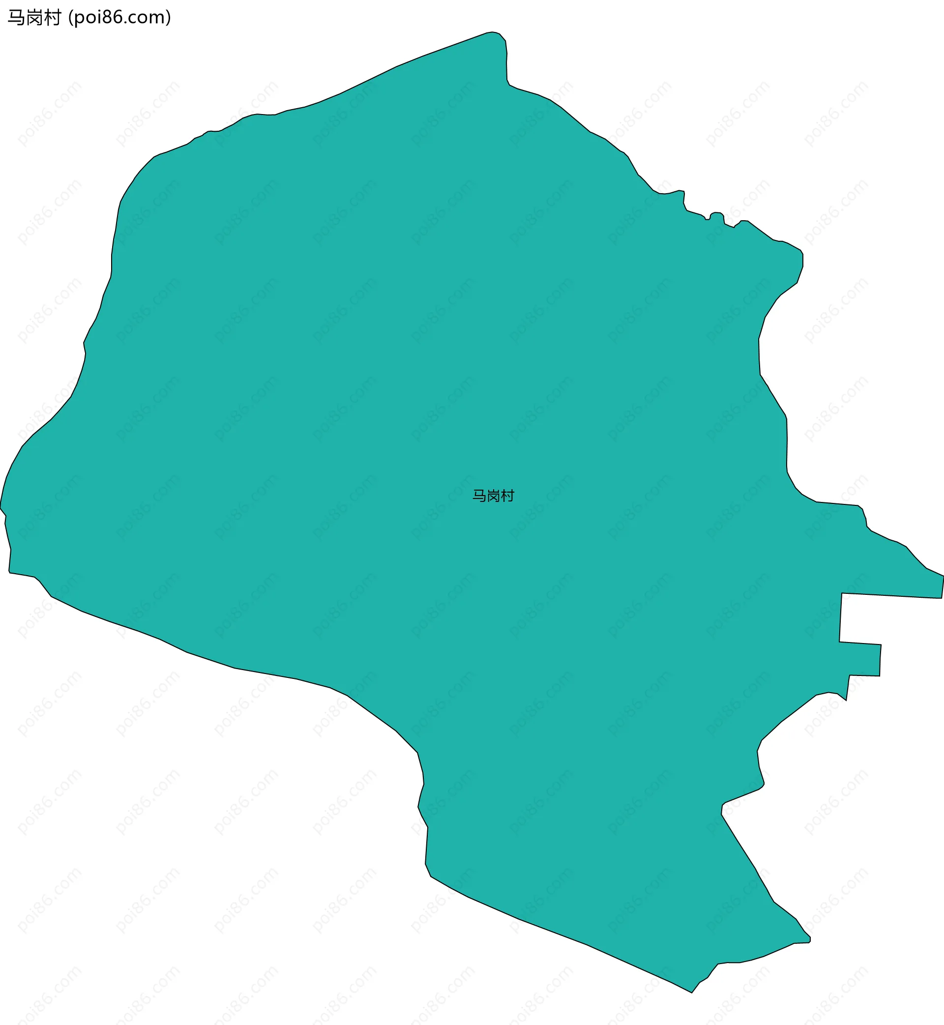 马岗村边界地图