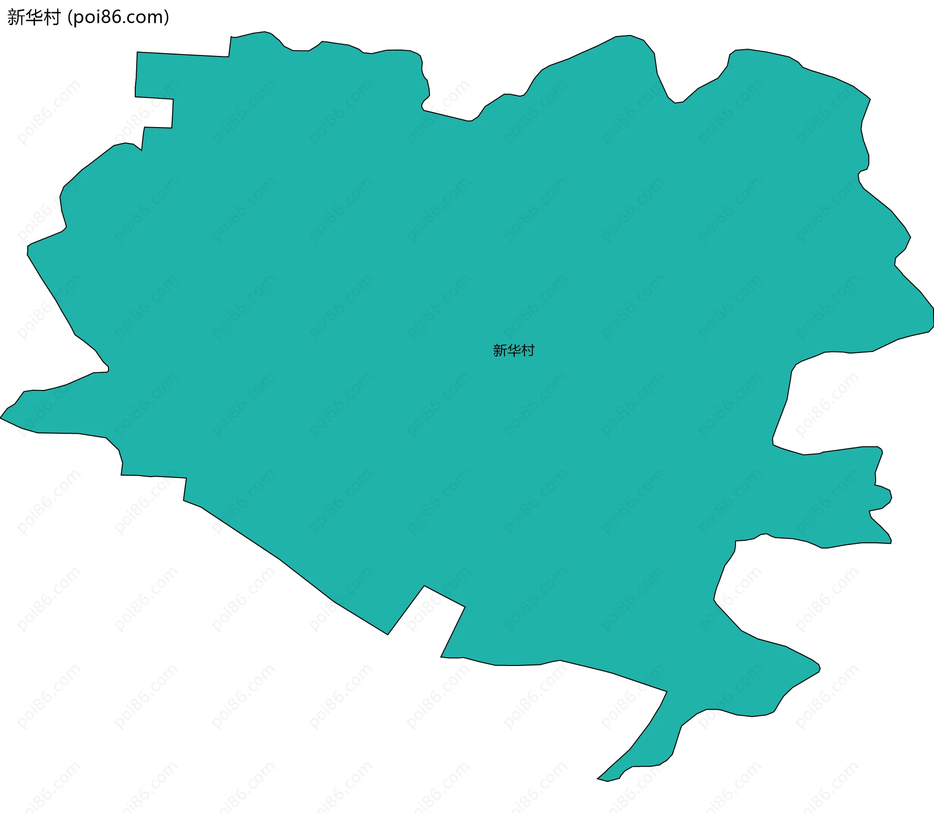 新华村边界地图