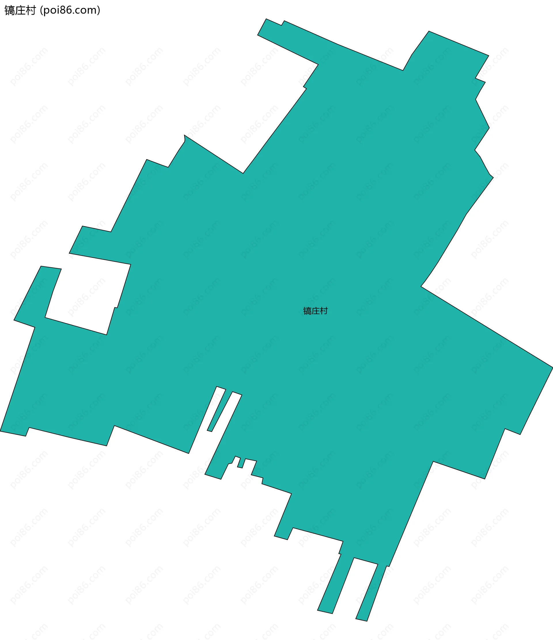镐庄村边界地图