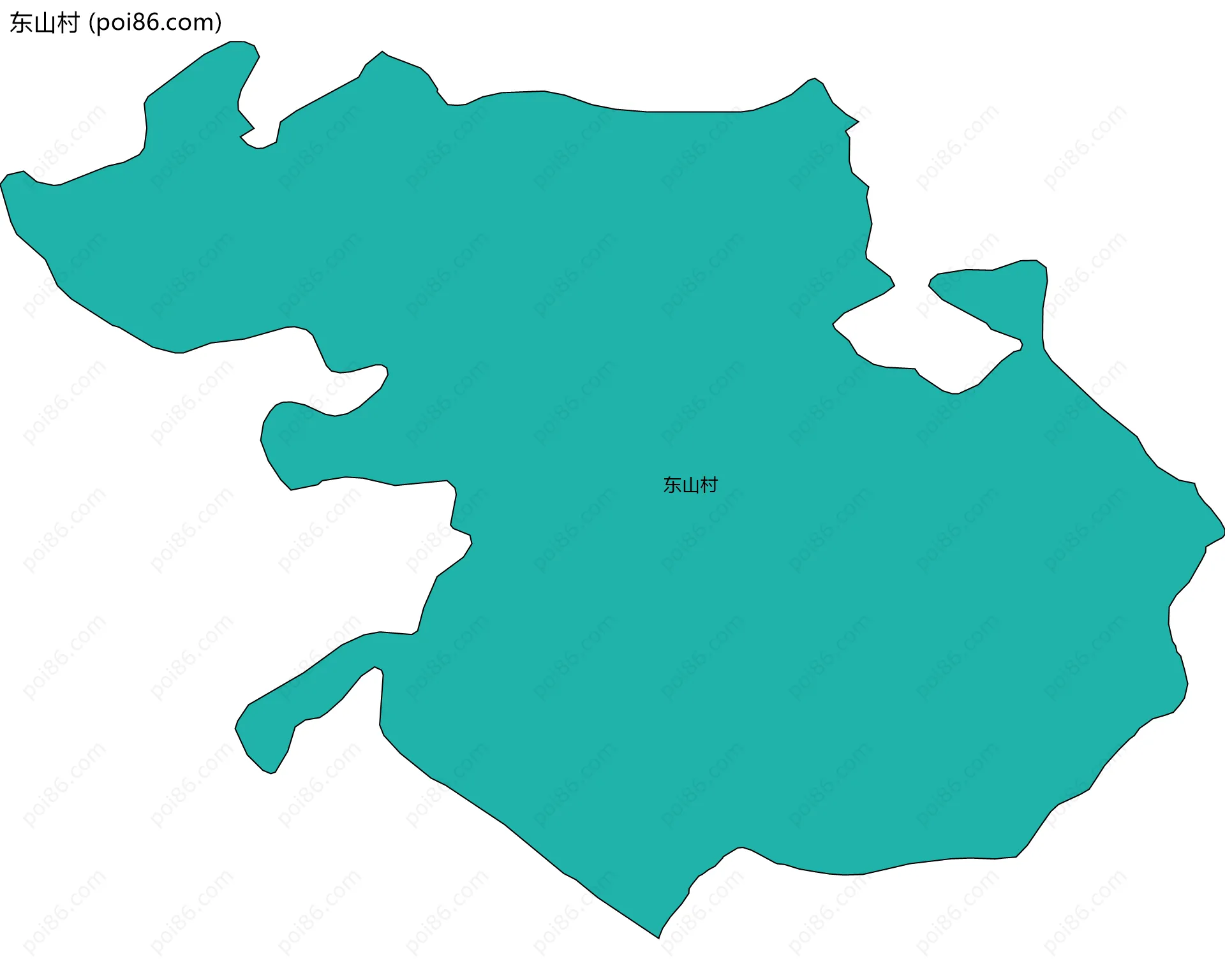 东山村边界地图