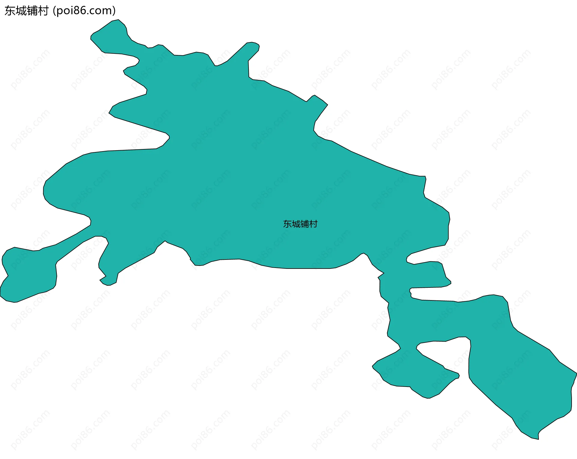 东城铺村边界地图