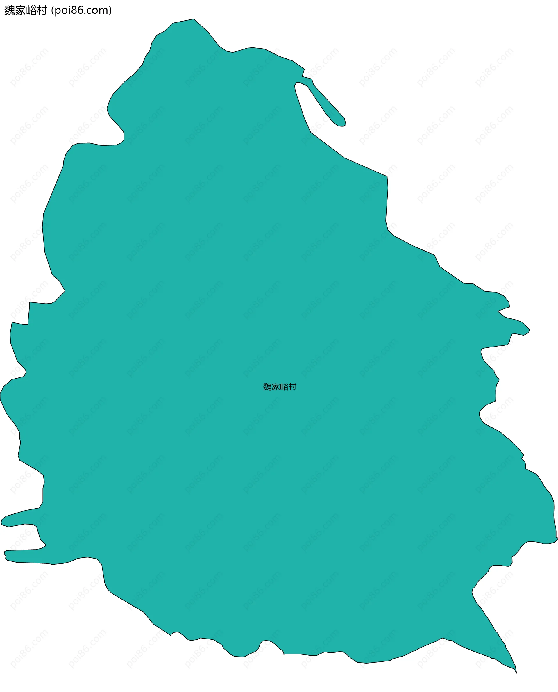 魏家峪村边界地图