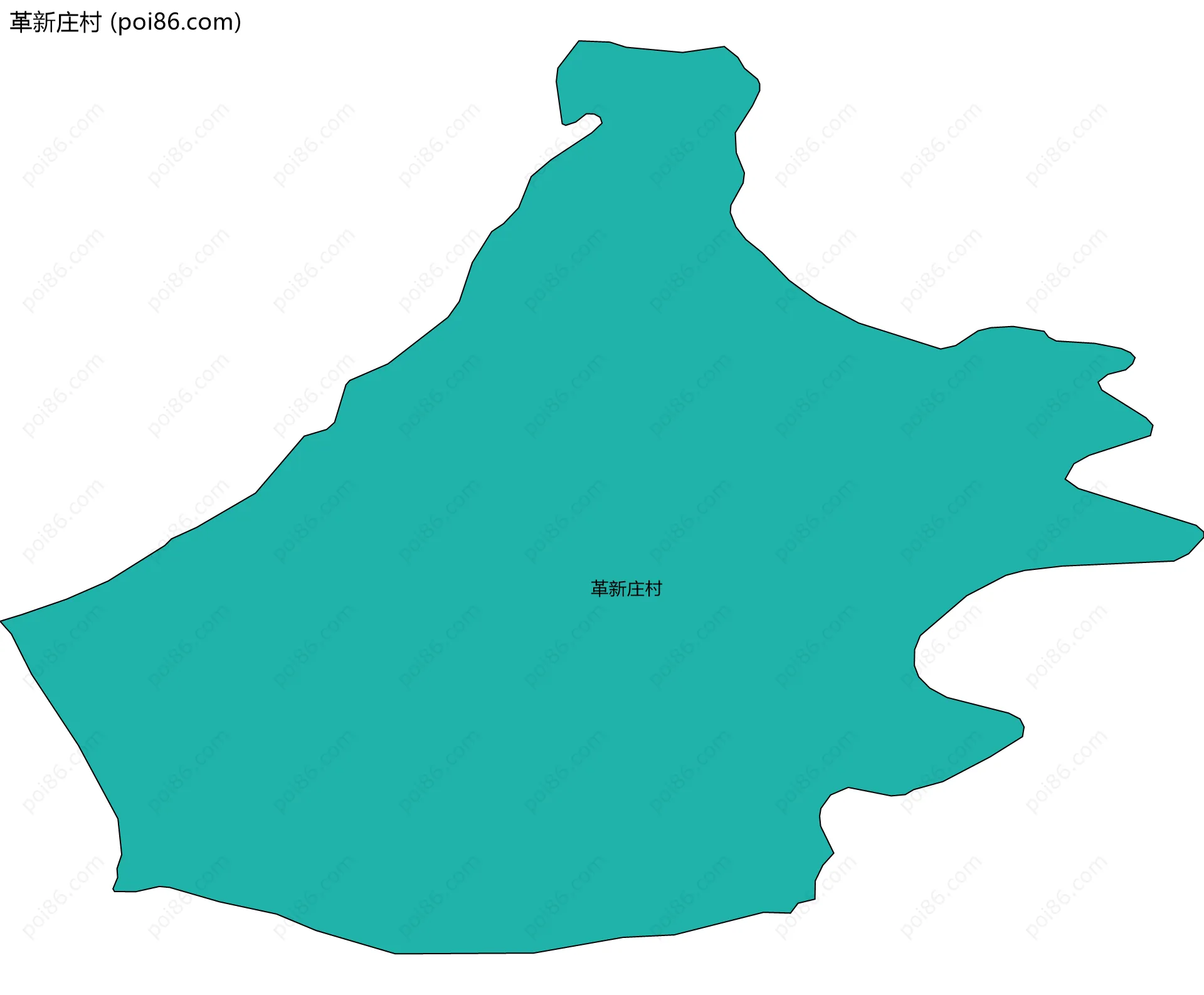 革新庄村边界地图