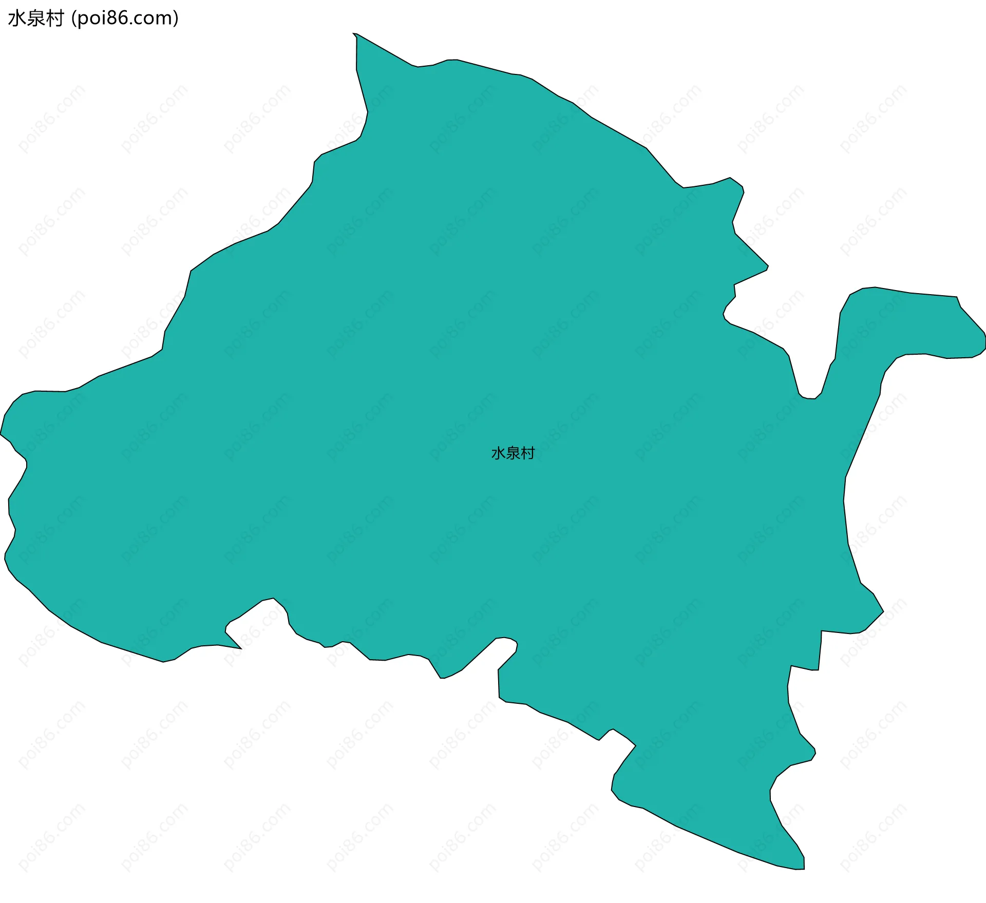 水泉村边界地图