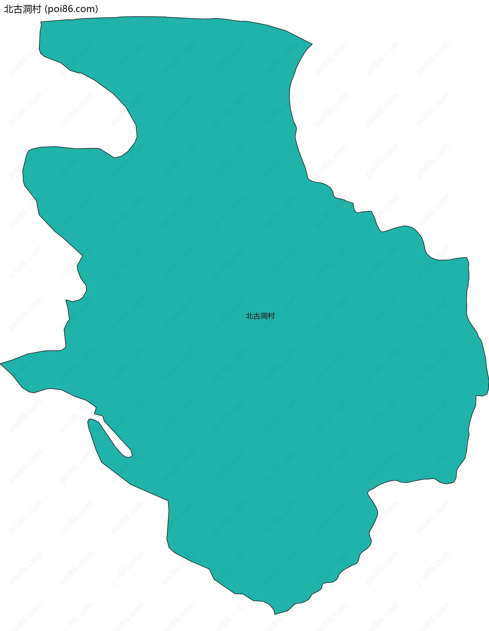 北古洞村边界地图