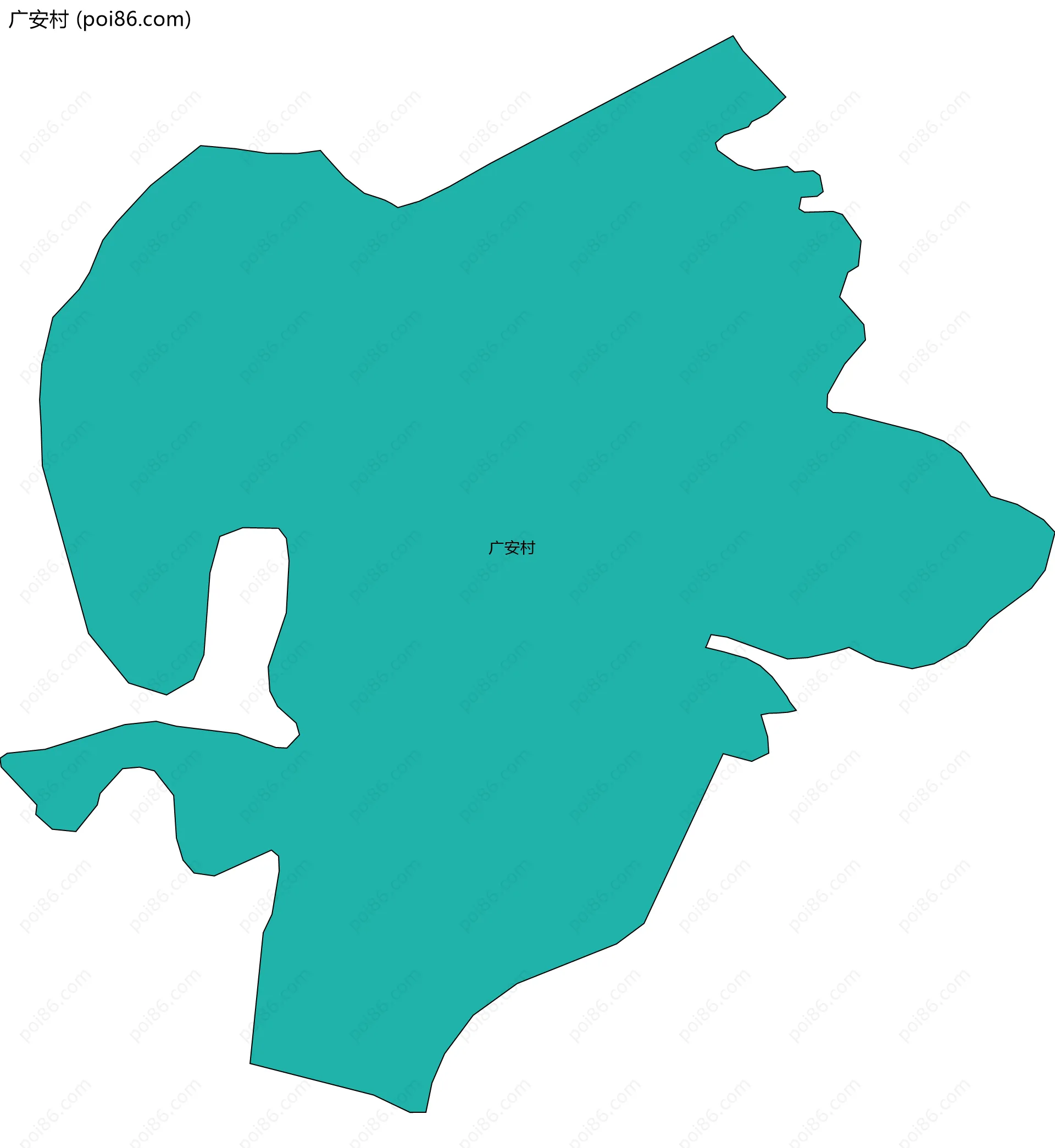 广安村边界地图