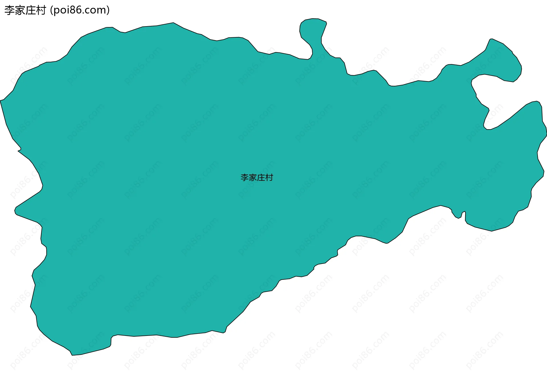 李家庄村边界地图