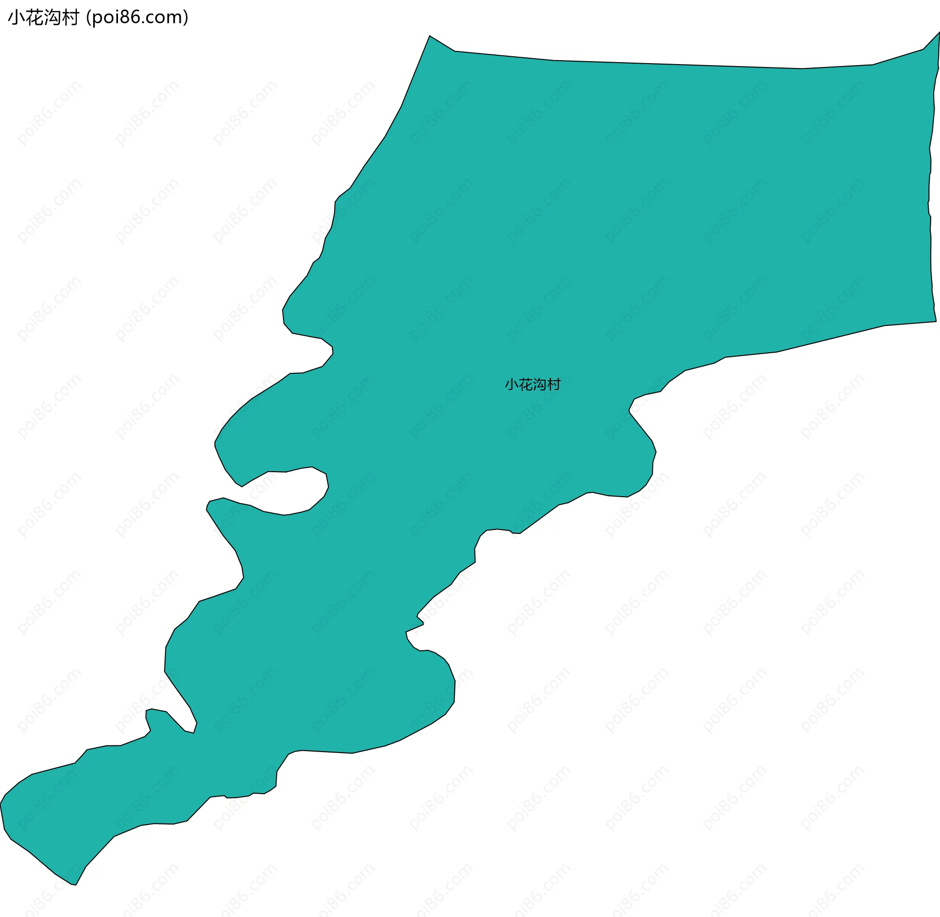 小花沟村边界地图