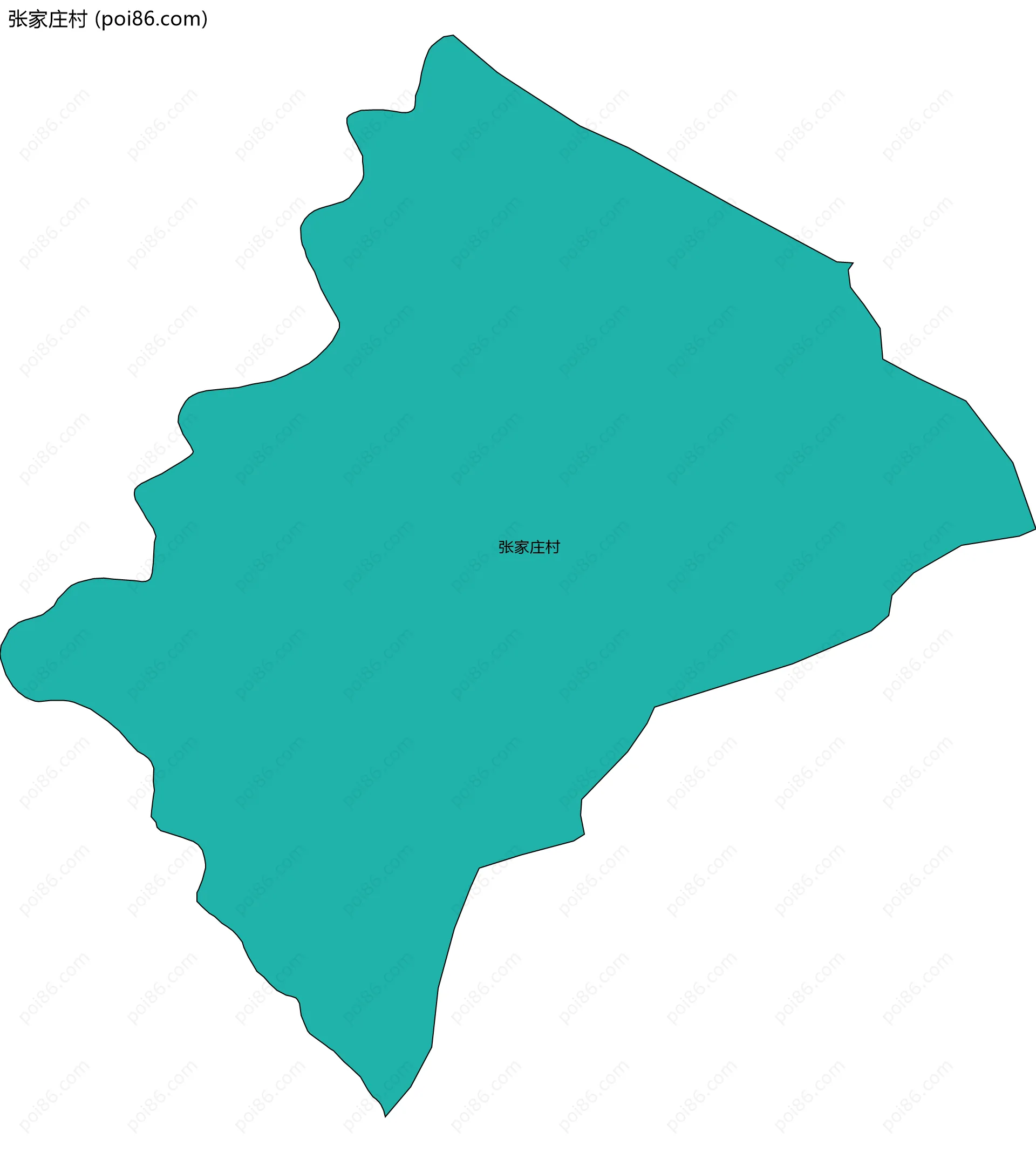 张家庄村边界地图