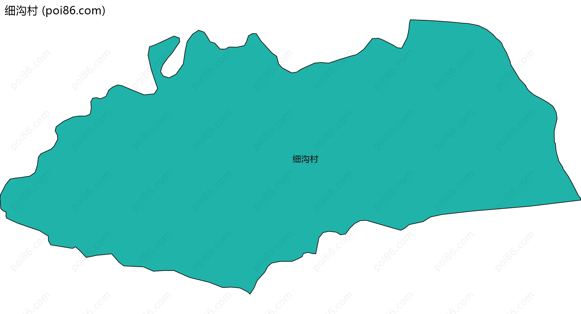 细沟村边界地图