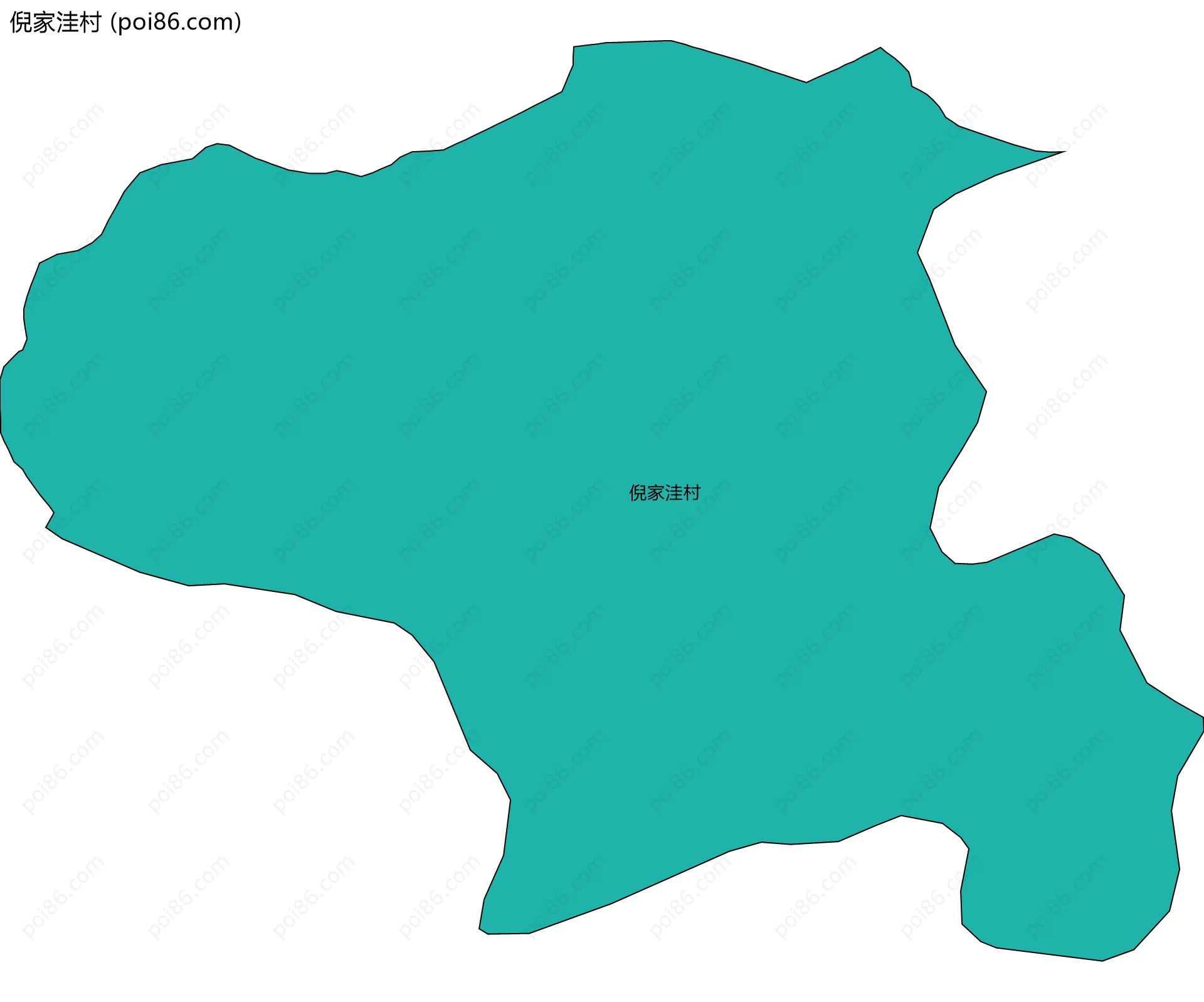 倪家洼村边界地图