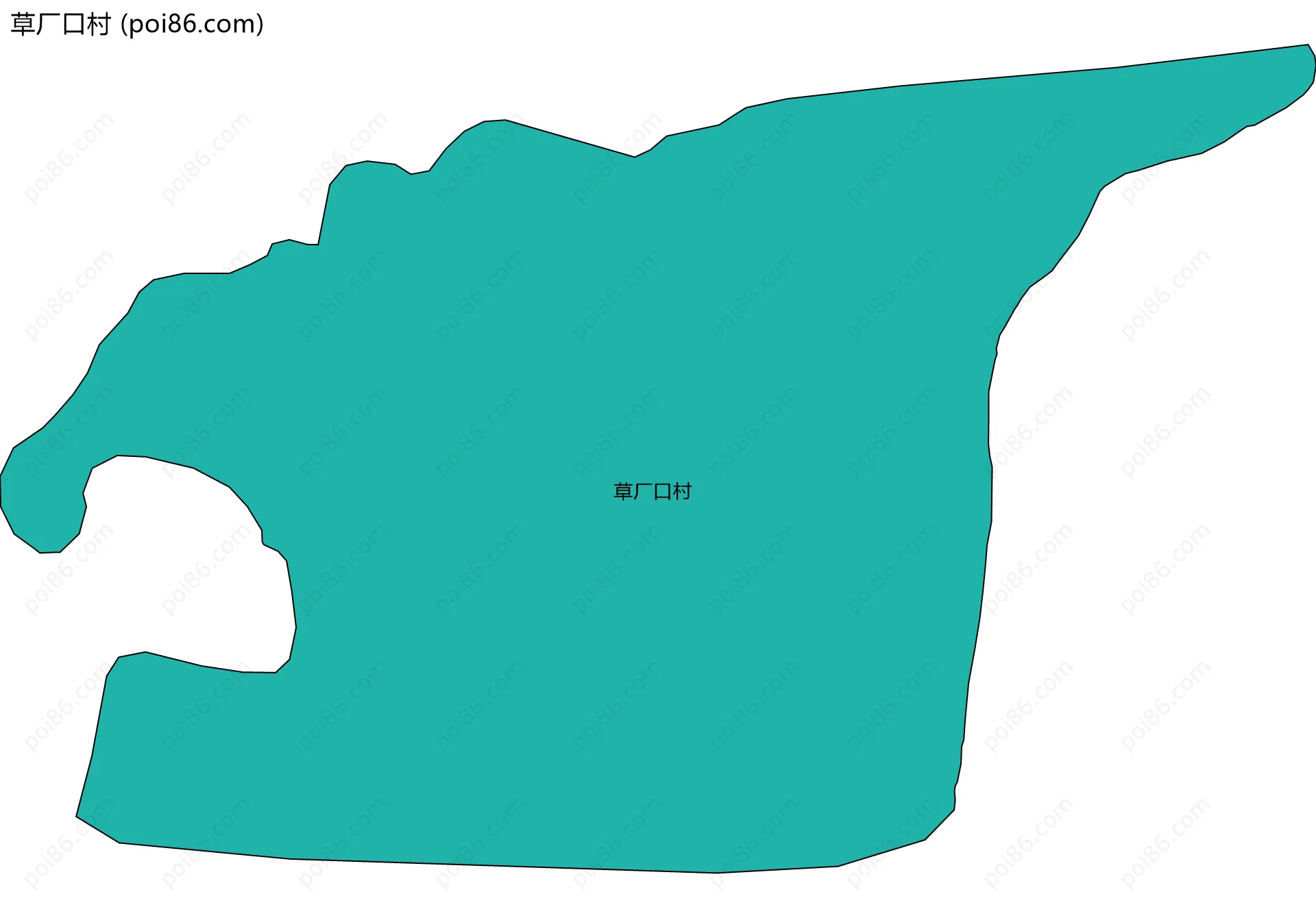 草厂口村边界地图