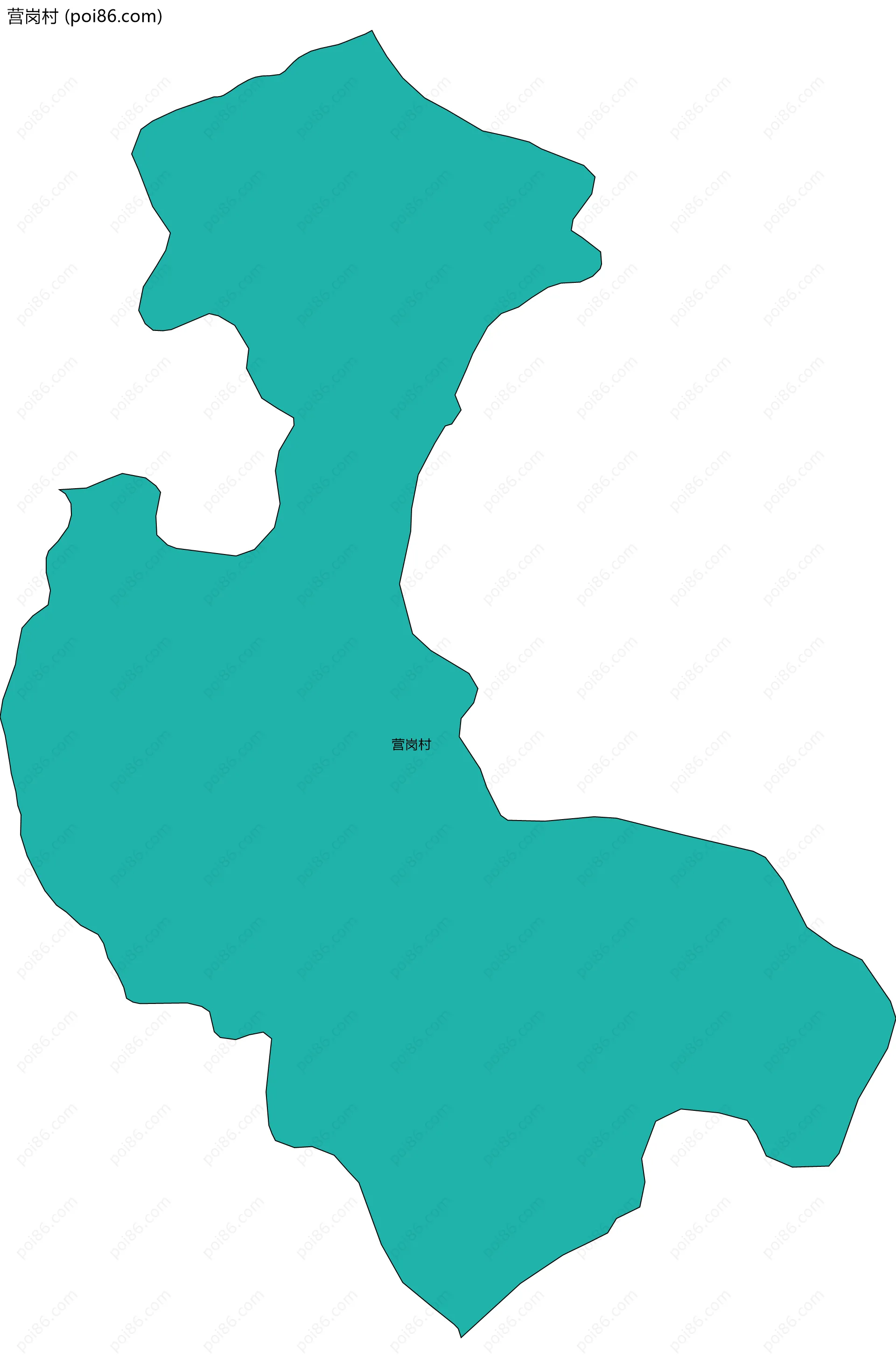 营岗村边界地图