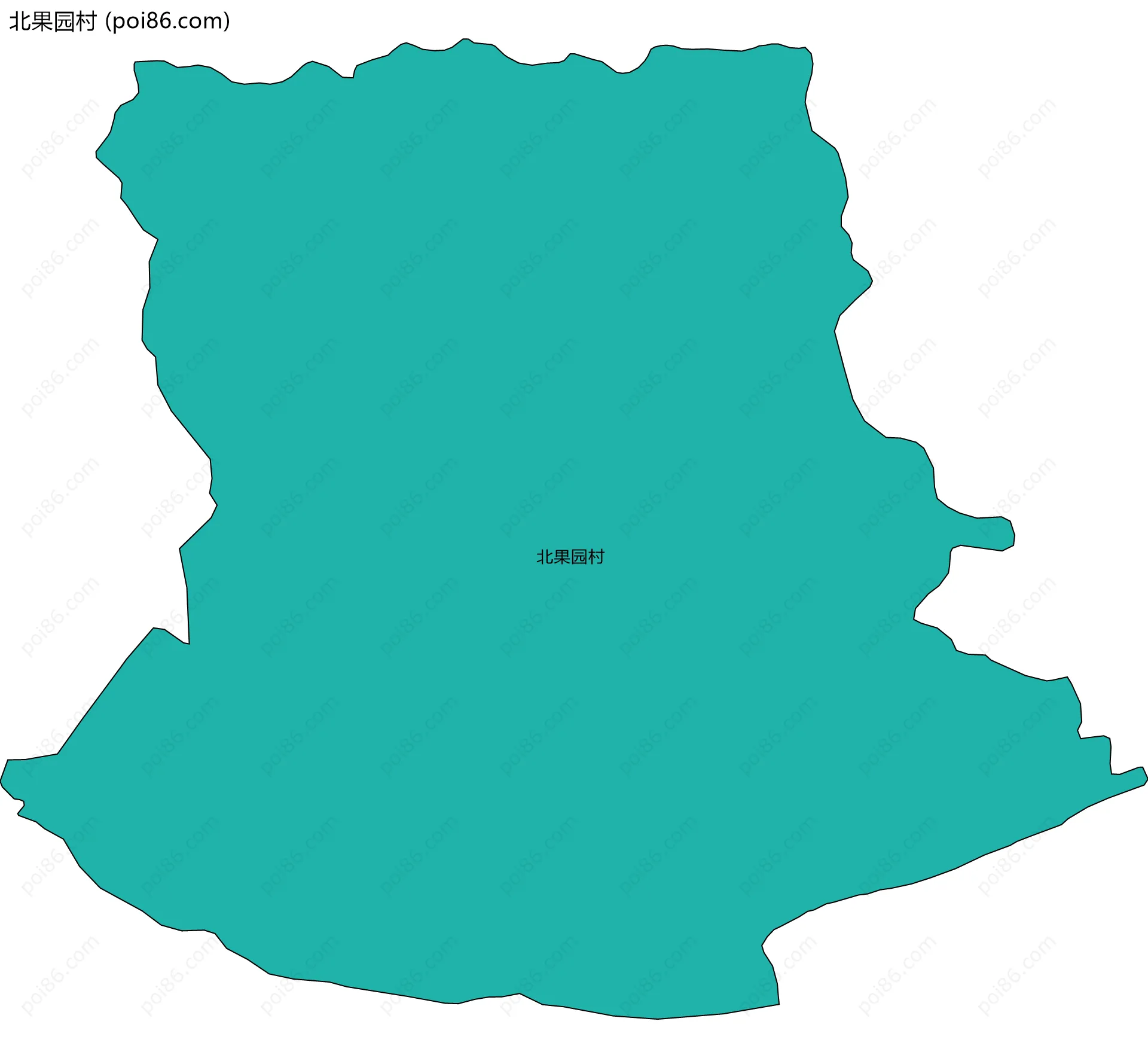北果园村边界地图