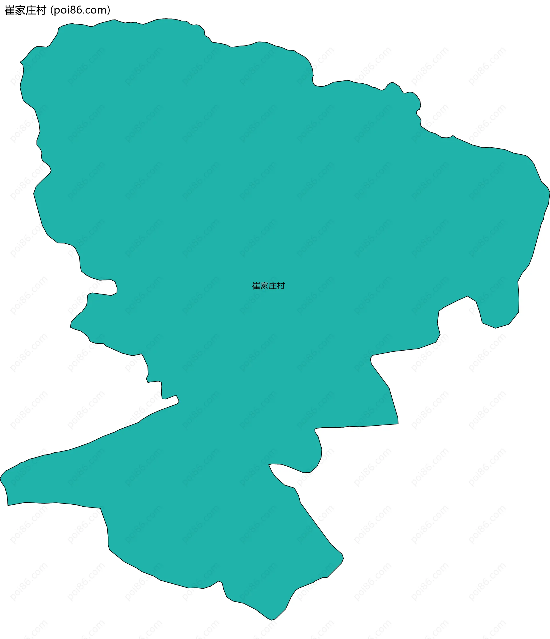 崔家庄村边界地图