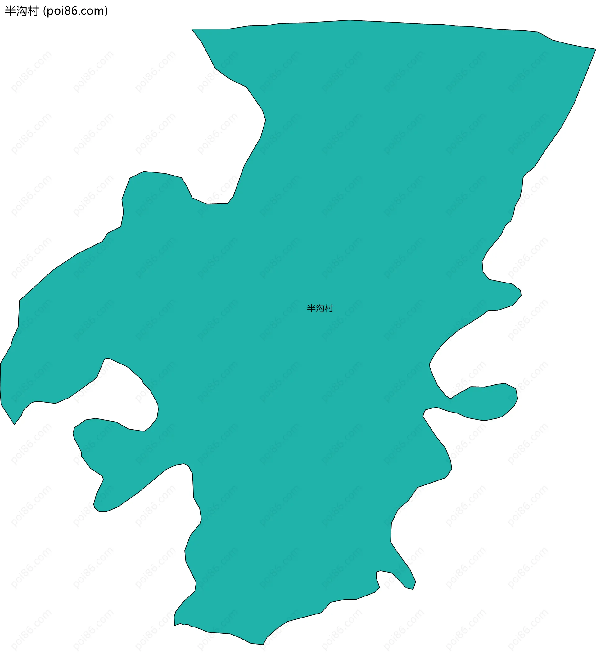 半沟村边界地图