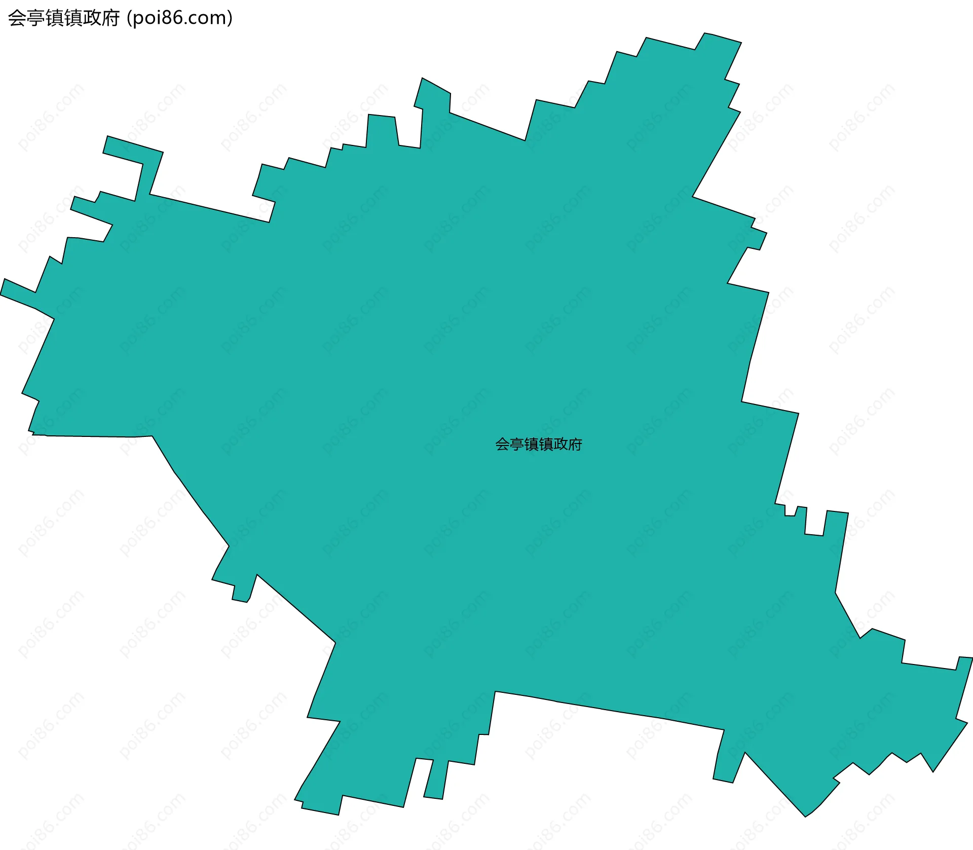 会亭镇镇政府边界地图