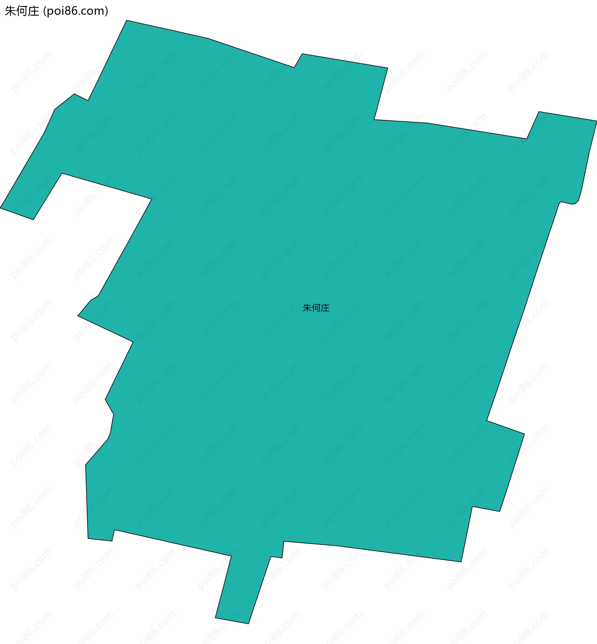 朱何庄边界地图