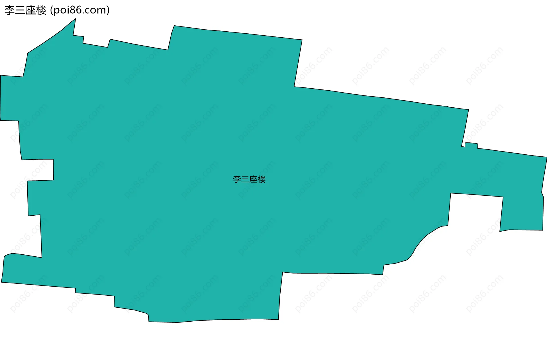 李三座楼边界地图