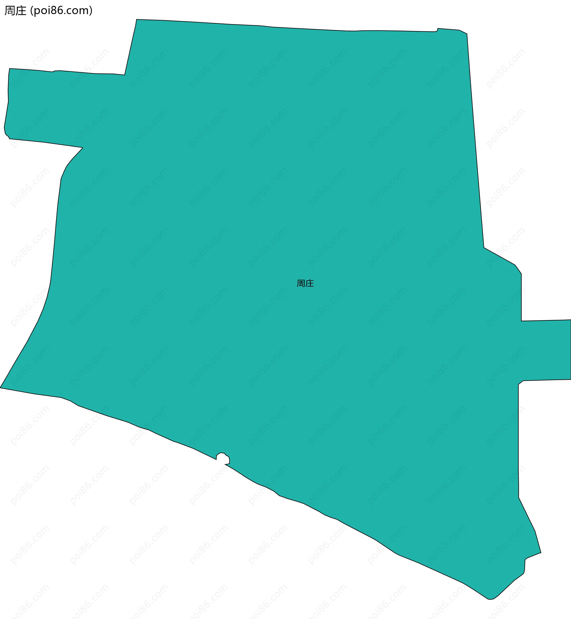 周庄边界地图