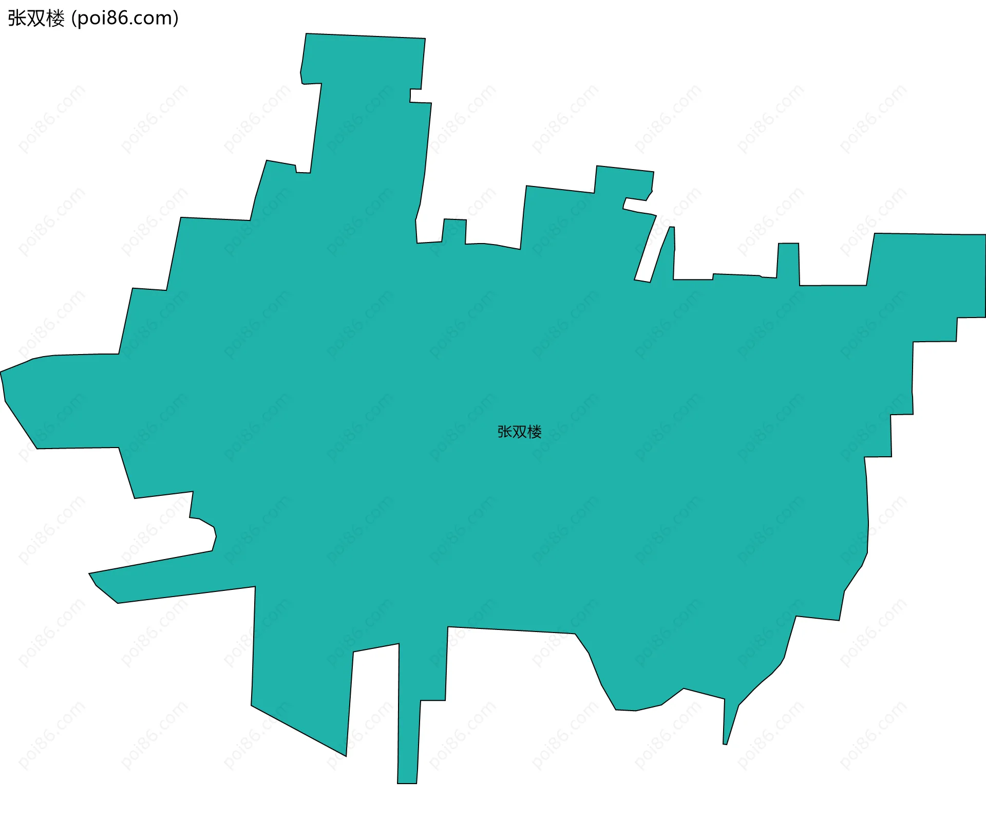 张双楼边界地图