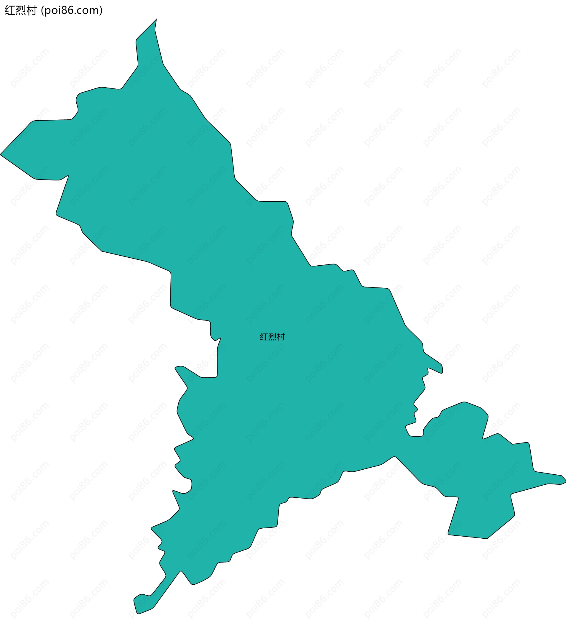 红烈村边界地图