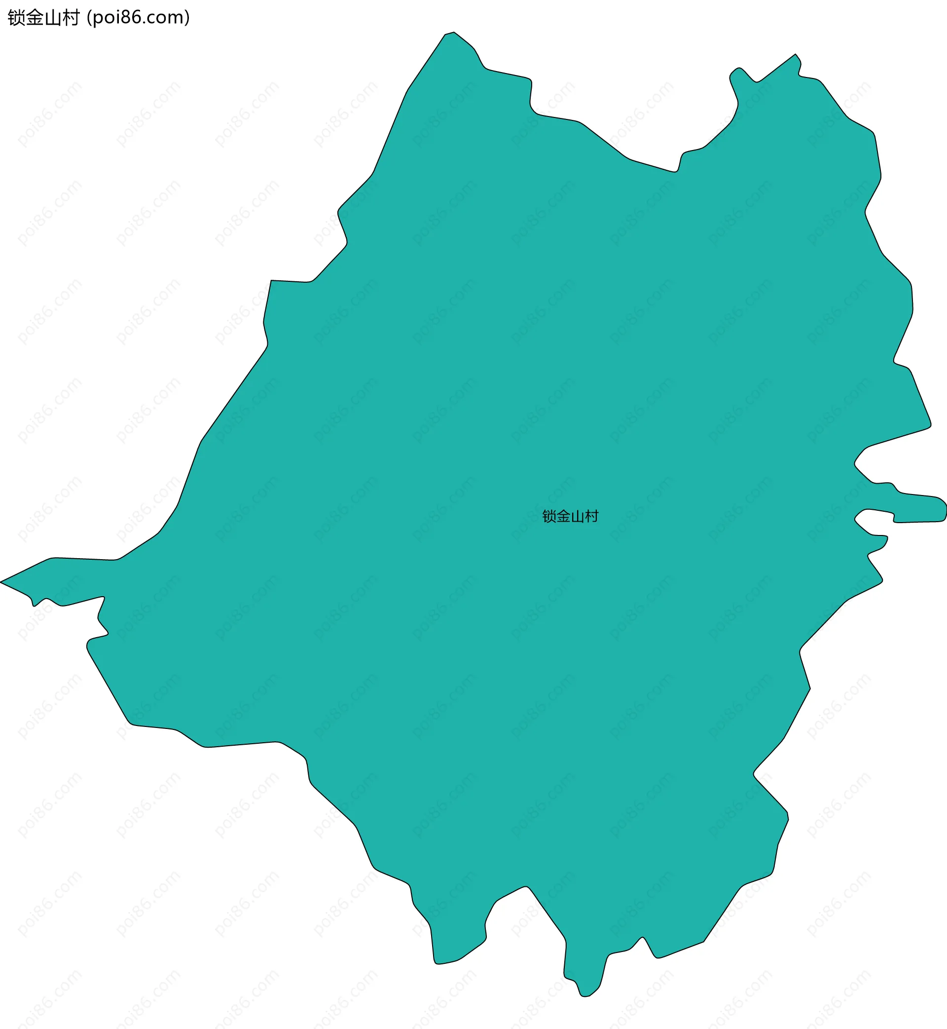 锁金山村边界地图