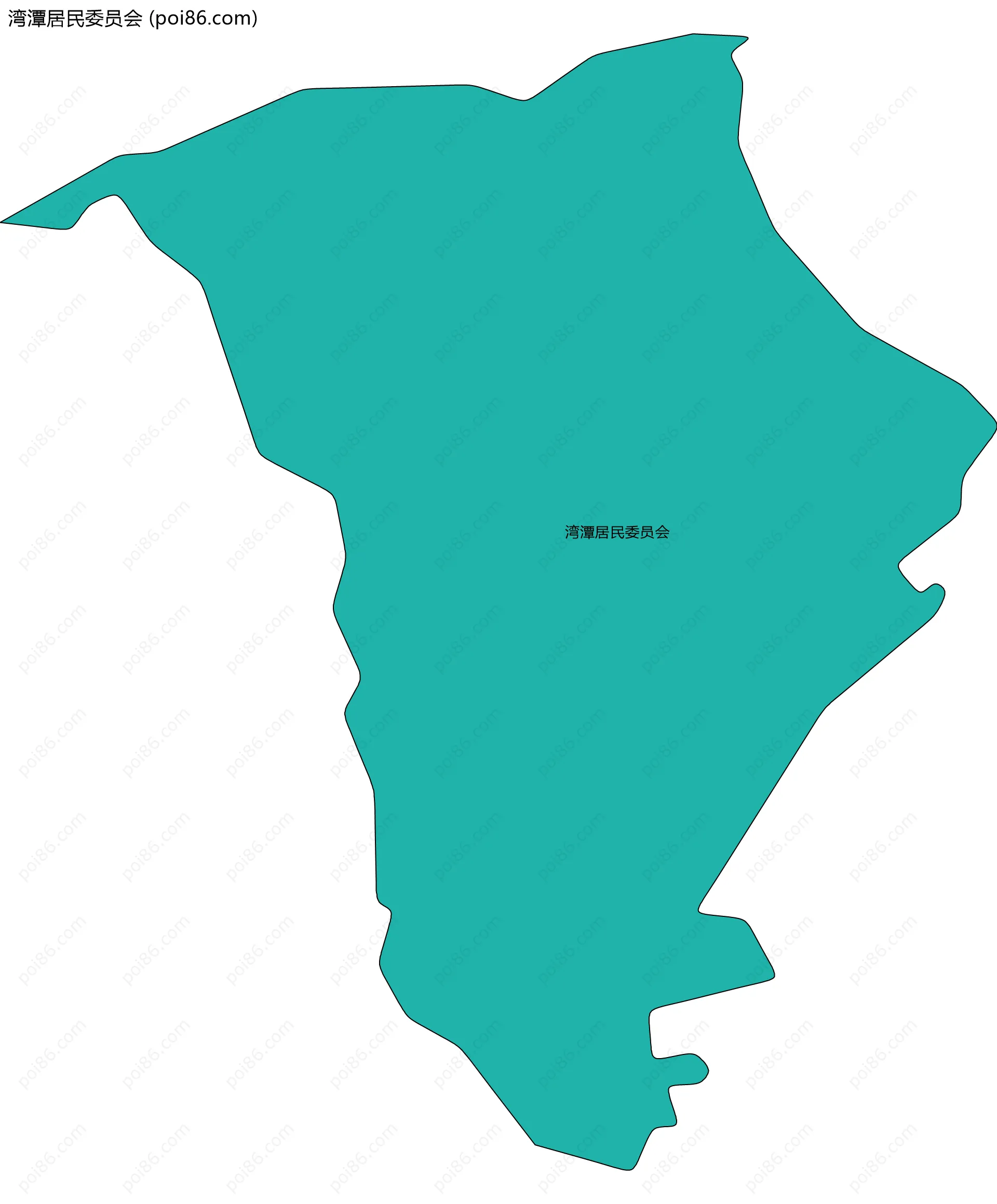 湾潭居民委员会边界地图